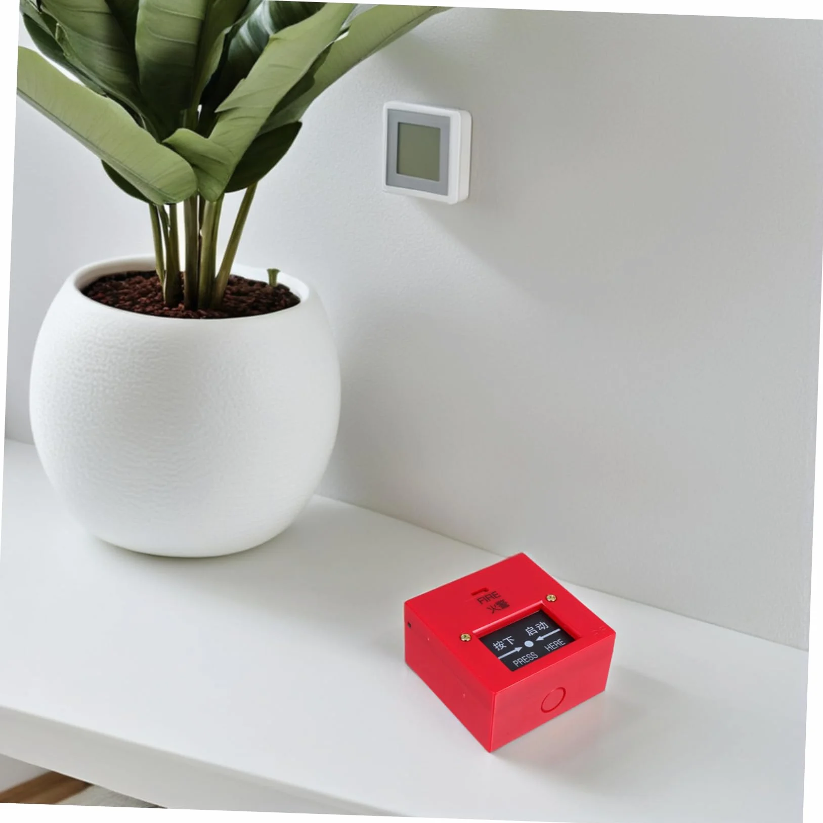 SHINEOFI Interruptor de Rociadores contra Incendios Rojo, Botón de Alarma Manual Reiniciable de Plástico para Sistema de Protección contra Incendios en Emergencias