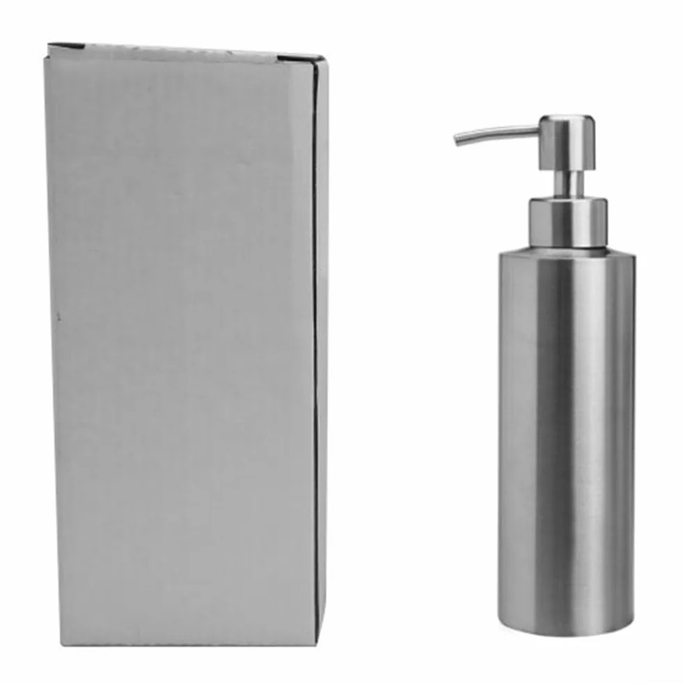 Dispensador de jabón de acero inoxidable 304 de 350 ml para baño cocina
