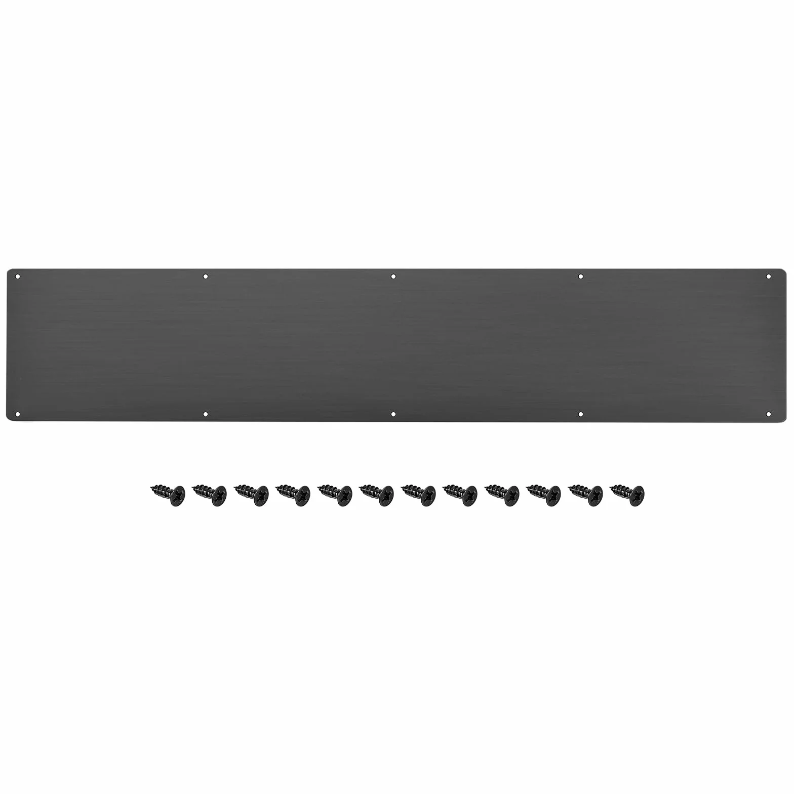 sourcing map Placa de aluminio para puerta de 15,2 x 76,2 cm, 2 mm de grosor, para puerta delantera exterior o puerta trasera, color negro