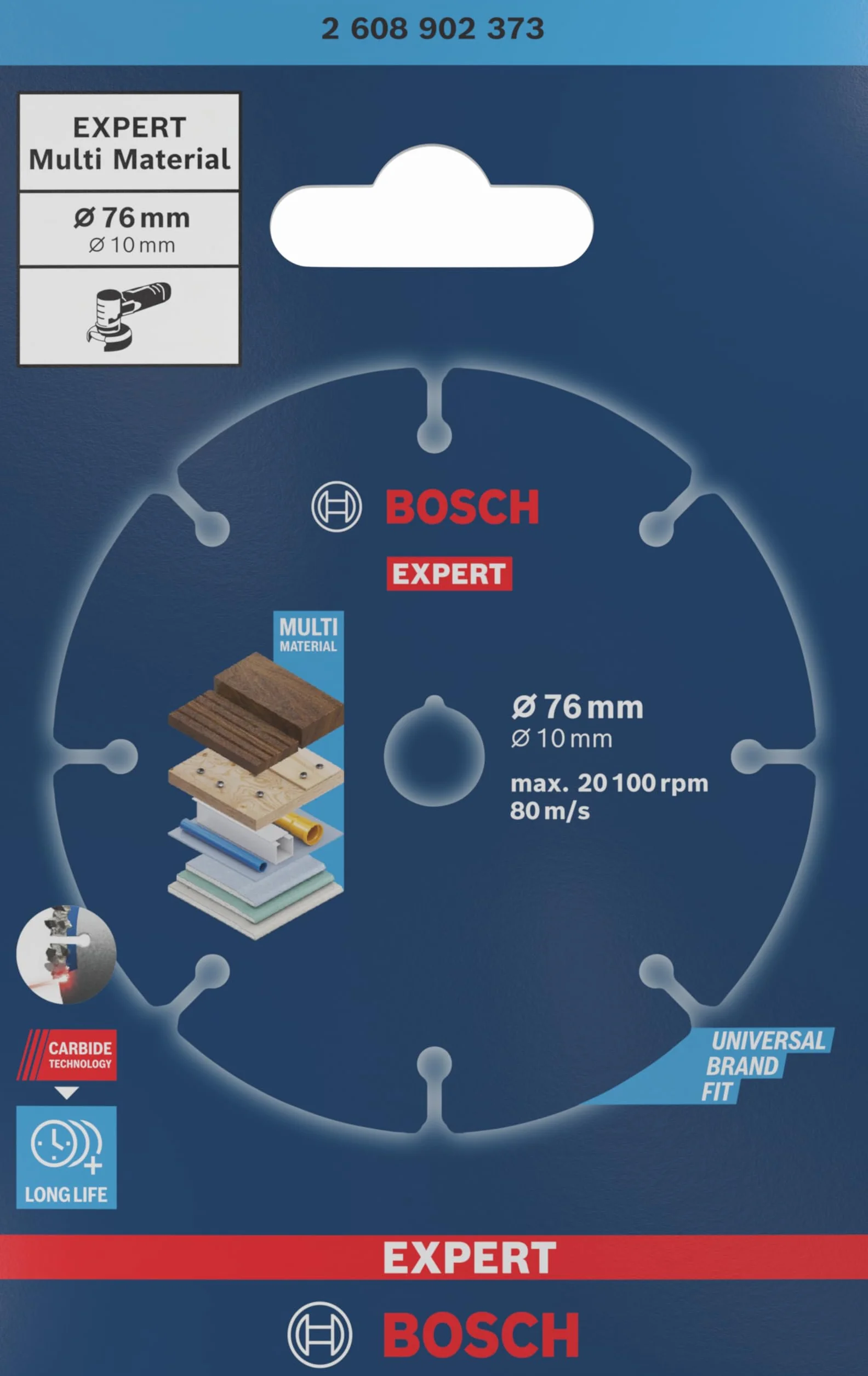 Bosch EXPERT Carbide Multi Wheel Disco de corte Ø 76 mm para miniamoladoras Professional