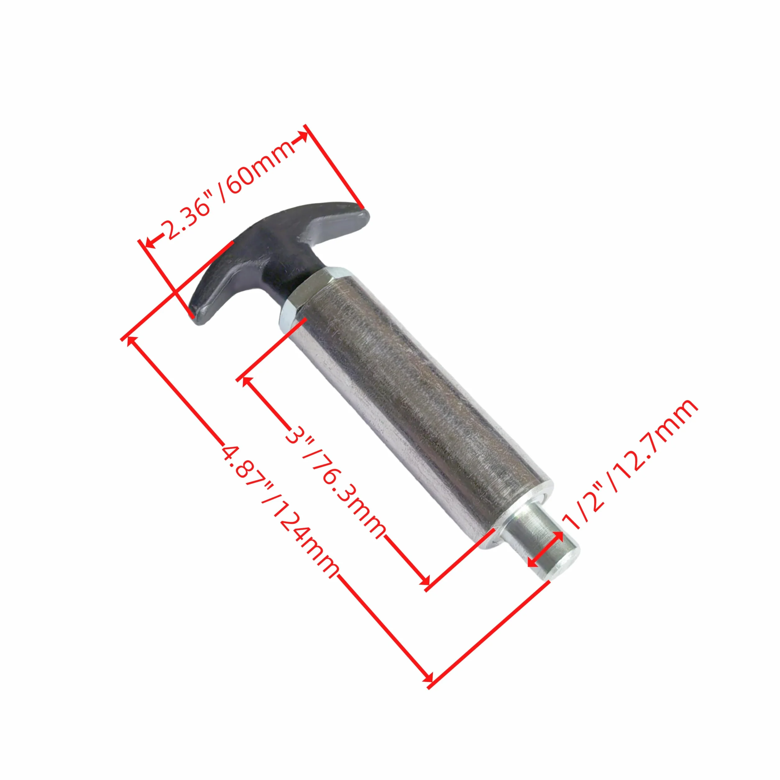 Manija de pasadores con resorte, pomos de barra de acoplamiento de barril soldados extendidos, cerraduras de tornillo, émbolos de resorte de acero/pasadores de pasador (2)