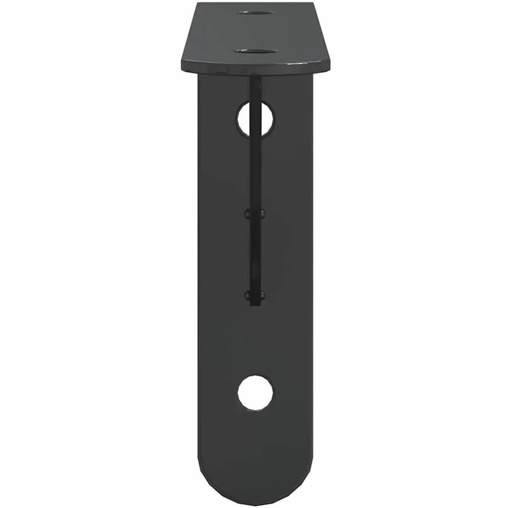 4 soportes para estanterías, 15 x 2,5 x 11,5 cm, acero inoxidable negro, 3 mm de grosor, 50 kg de carga, para estanterías de pared DIY, soportes robustos para estanterías, estanterías de