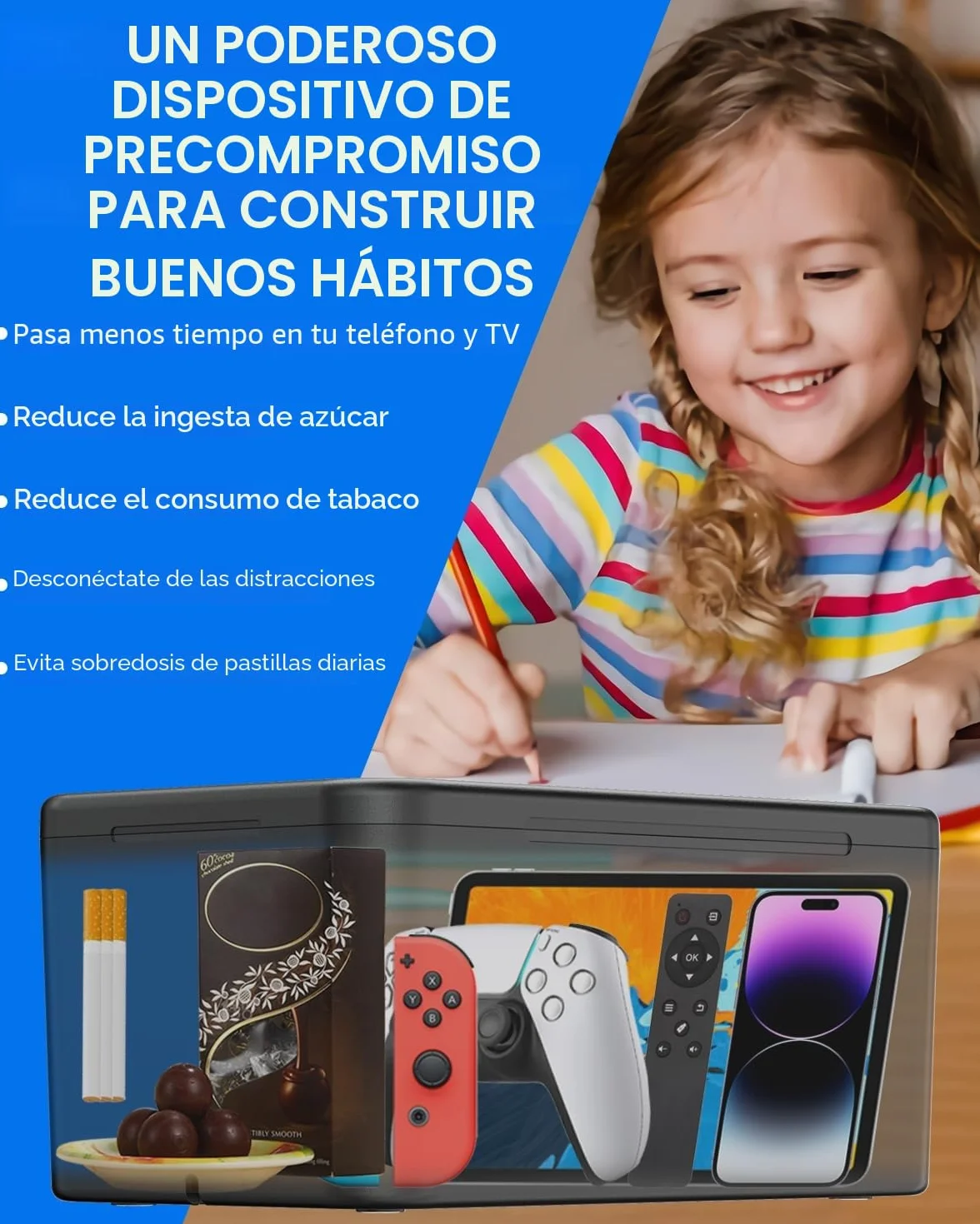 iDiskk Caja de Seguridad con Temporizador para Teléfonos - Negro