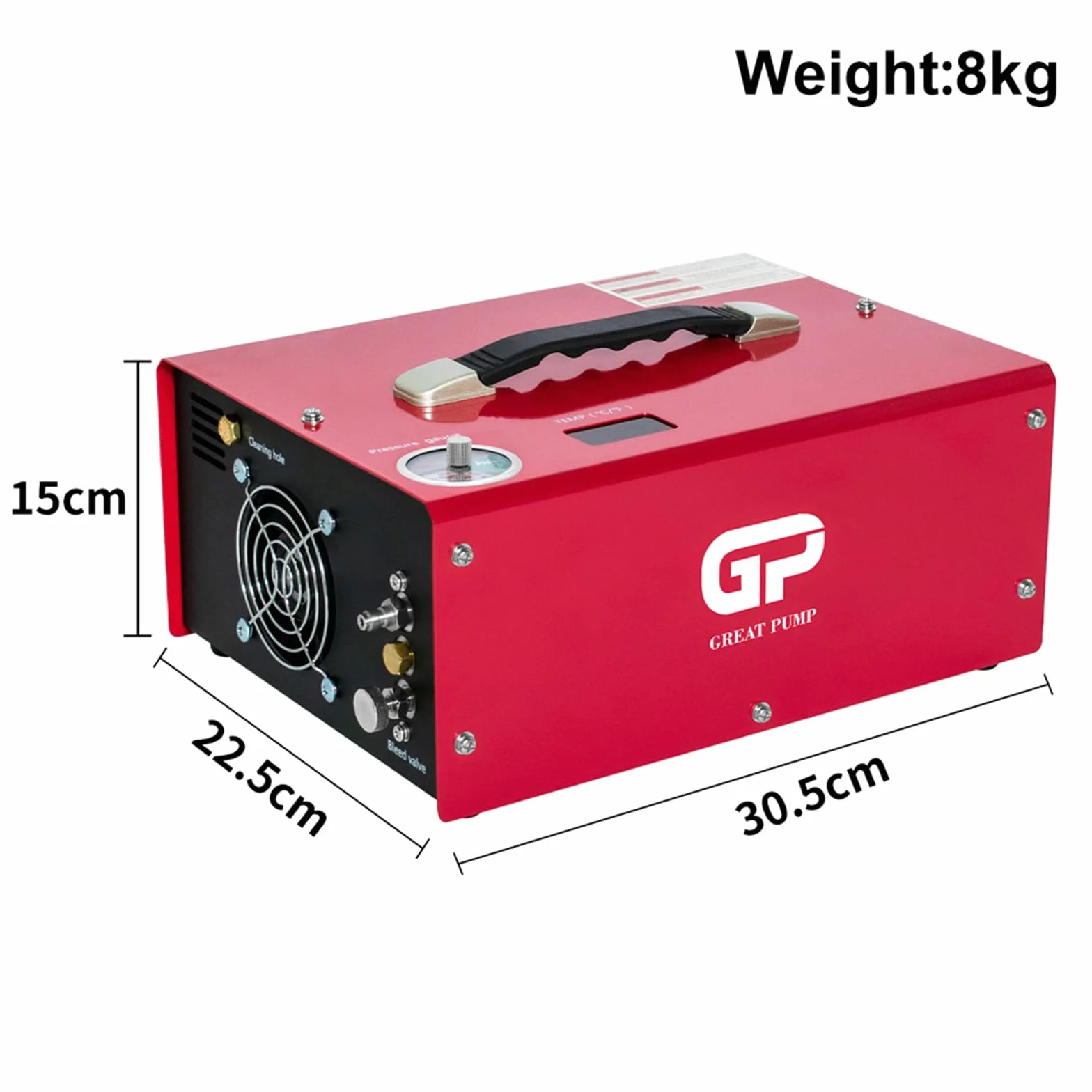 TUXING PCP Compresor de Aire, 4500Psi/30Mpa/300Bar Sin Aceite Pequeño Compresor de Aire Portátil para Pistola, Bomba de Aire de Alta Presión para Rifle/Pistola PCP y Tanque de Paintball