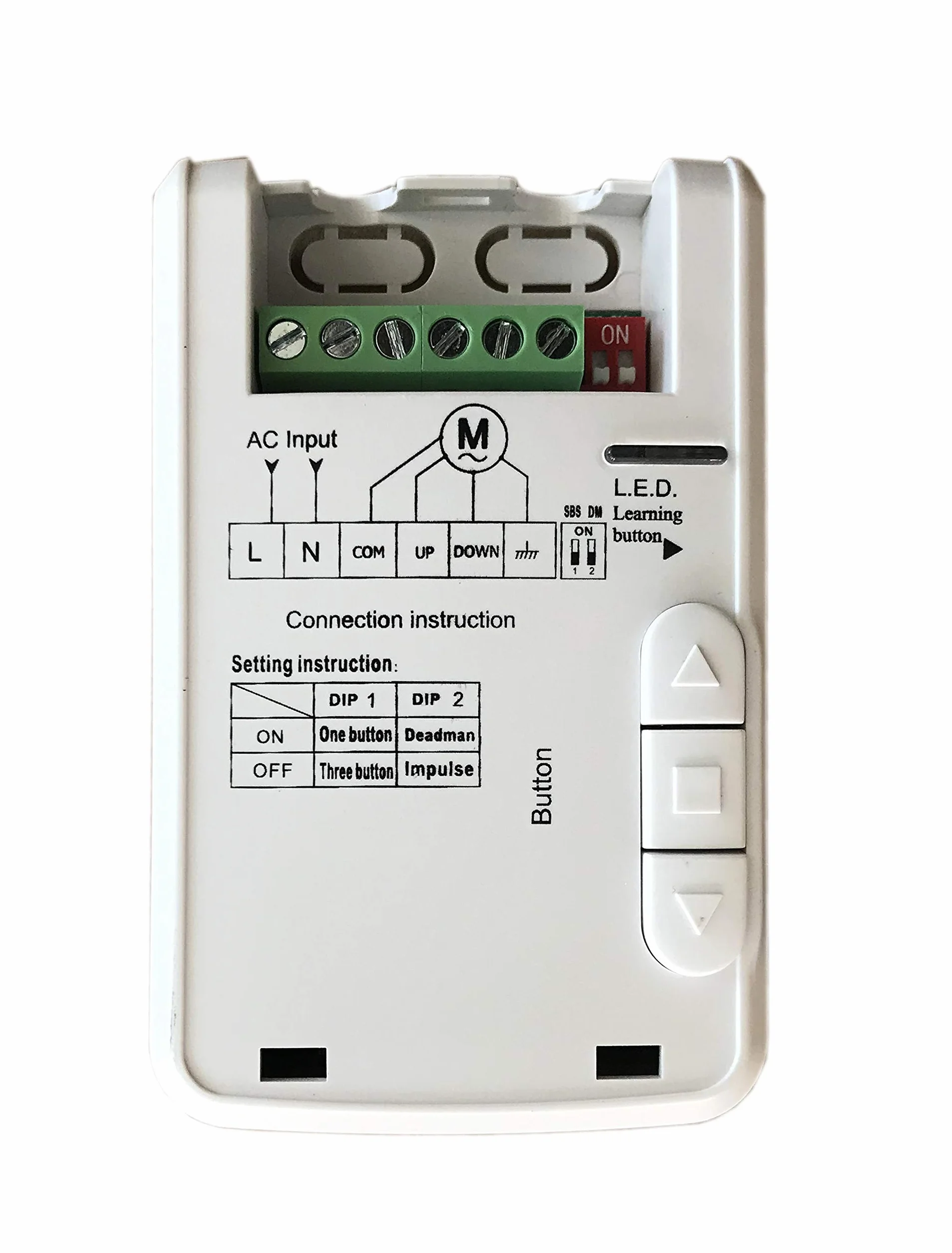Kit universal de control con mando a distancia para manejo de persianas y toldos automáticos. Producto apto para cualquier motorreductor tubular. Alimentación: 220V