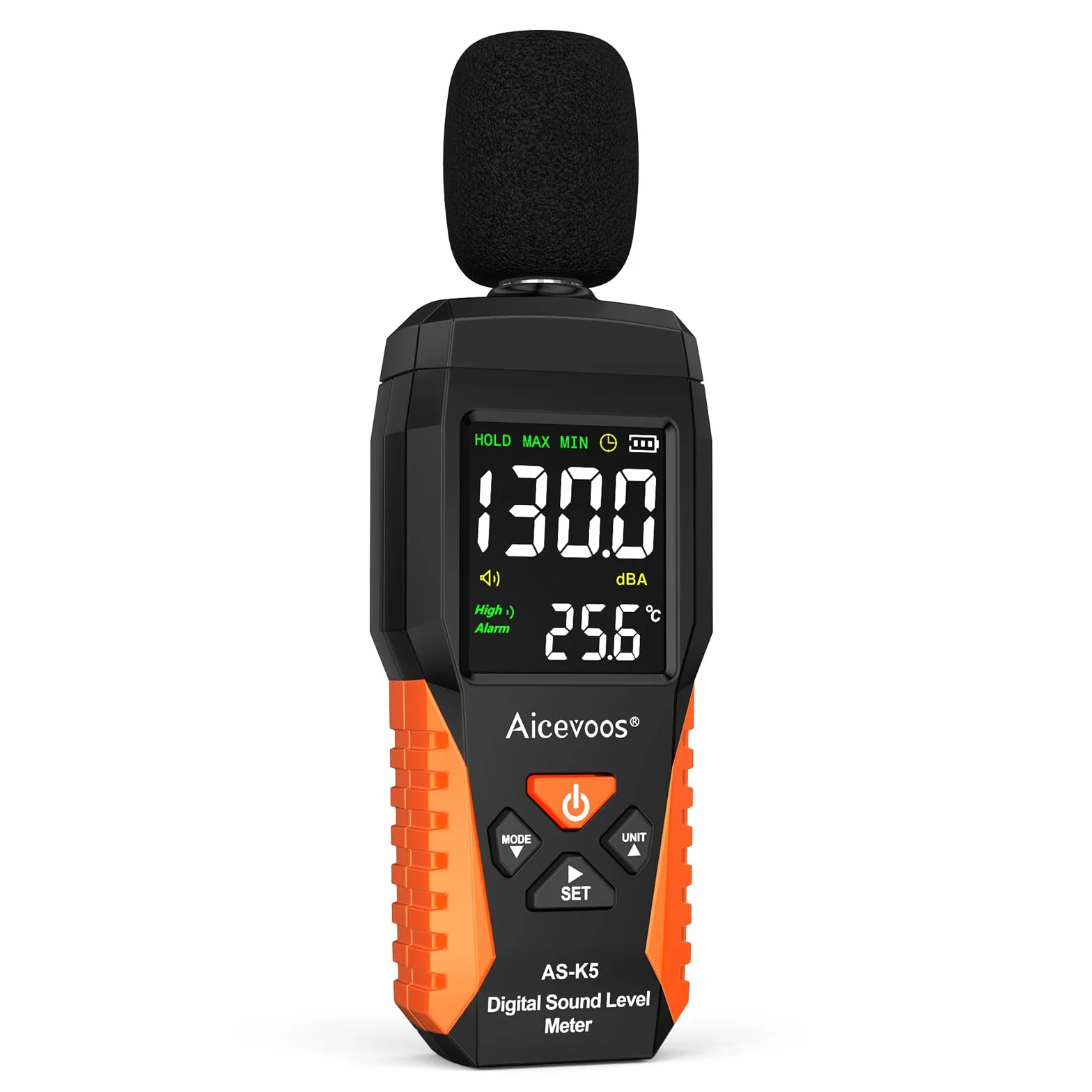 Sonómetro Homologado Medidor Decibelios 30~130 dB Ponderación A MAX/MIN