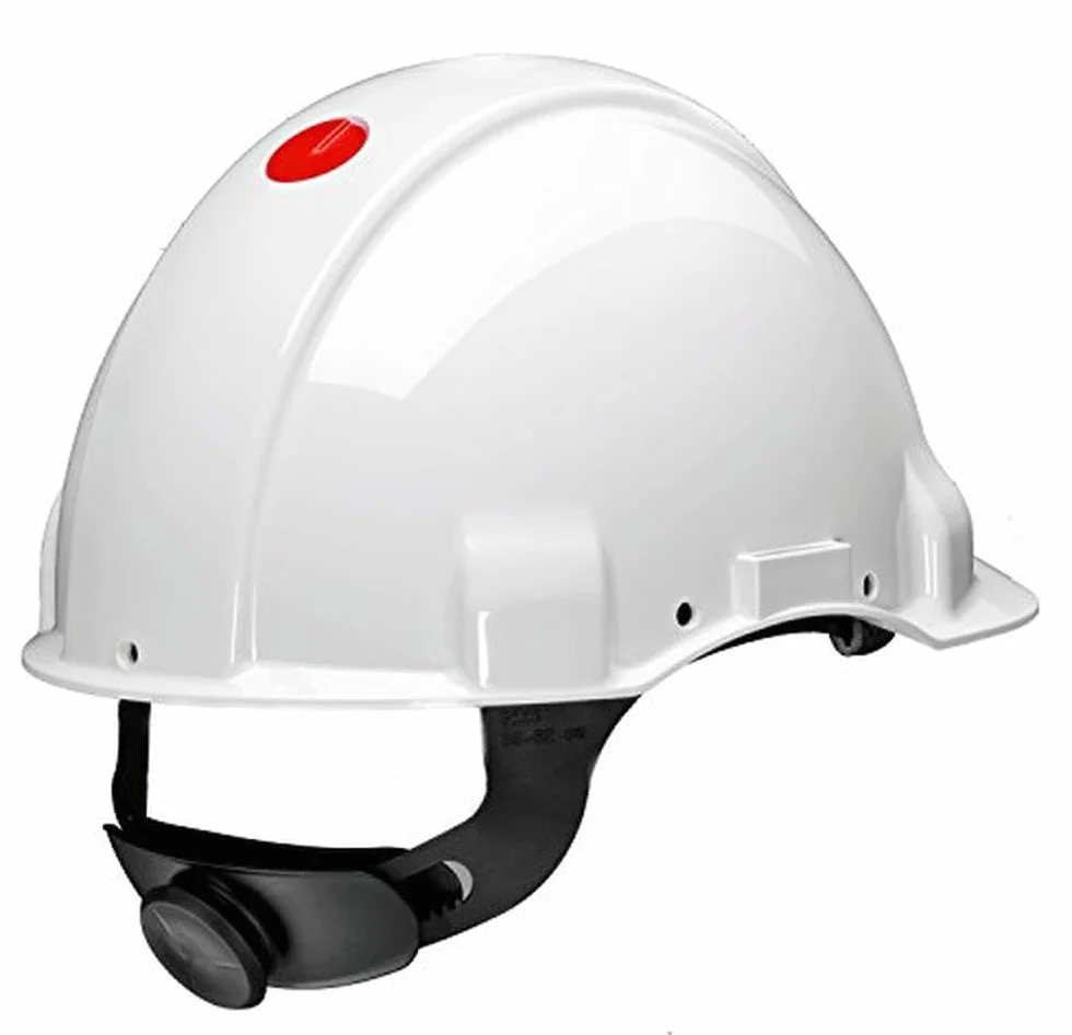 3M G3001MUV1000V-VI - G3001 Casco, sin ventilación, DIELÉCTRICO 1000V, blanco, con arnés ruleta y banda sudor piel