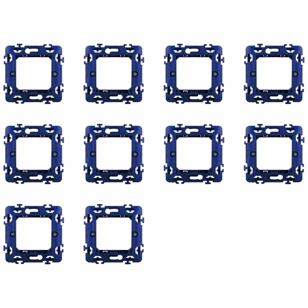 10 soportes compatibles con Bticino Living Light, soportes caja 502 503 504 507 (2 plazas - 2 módulos)