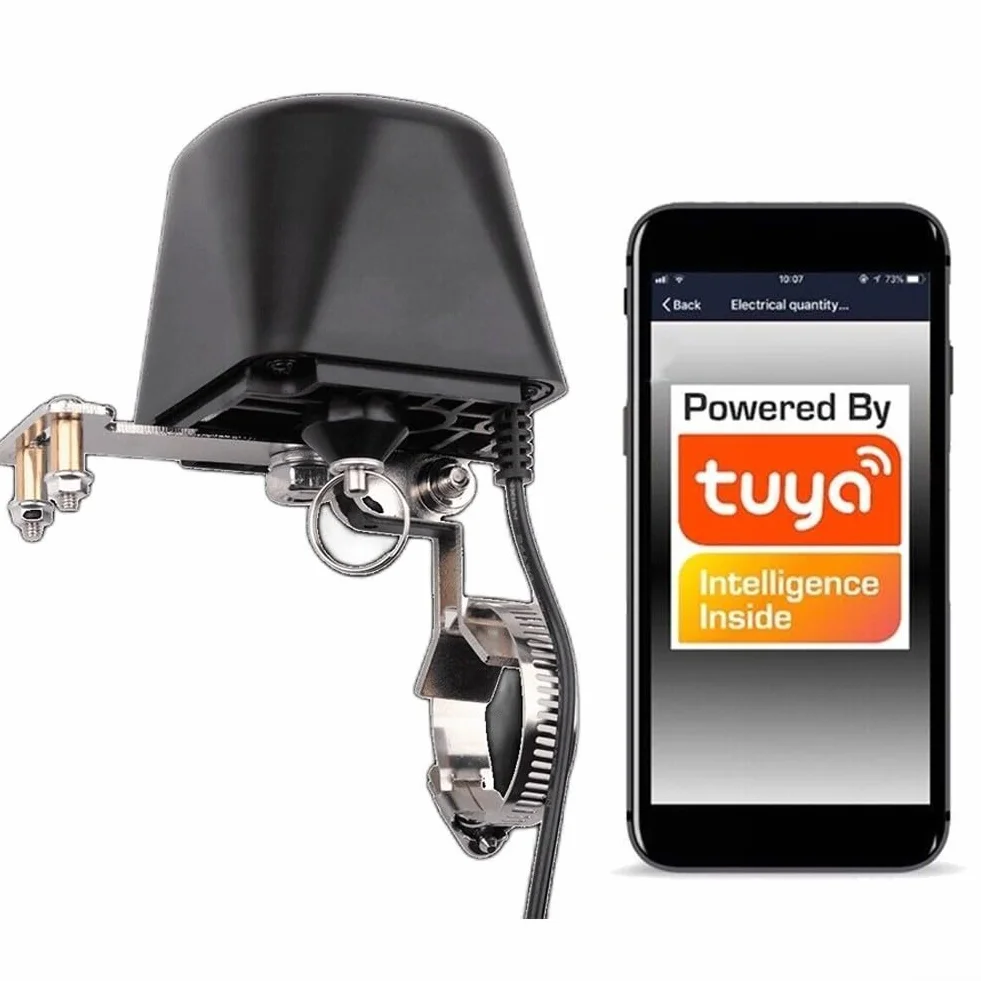 Válvula de agua inteligente WiFi/Bluetooth con control por voz,Para TUYA WiFi 2.4GHz Control de Válvula Control Inteligente Agua/Gas Válvula Tipo Válvula para cocina, jardín y granja