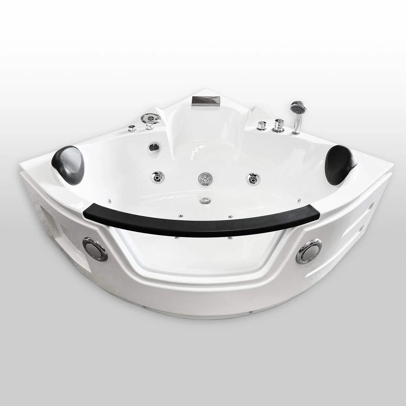 Bañera hidromasaje Jakuzzi Bañera de esquina spa hidromasaje Piscina Spa nueva Terapia luz de colores Jakuzzi para 2 nueva 135 x 135