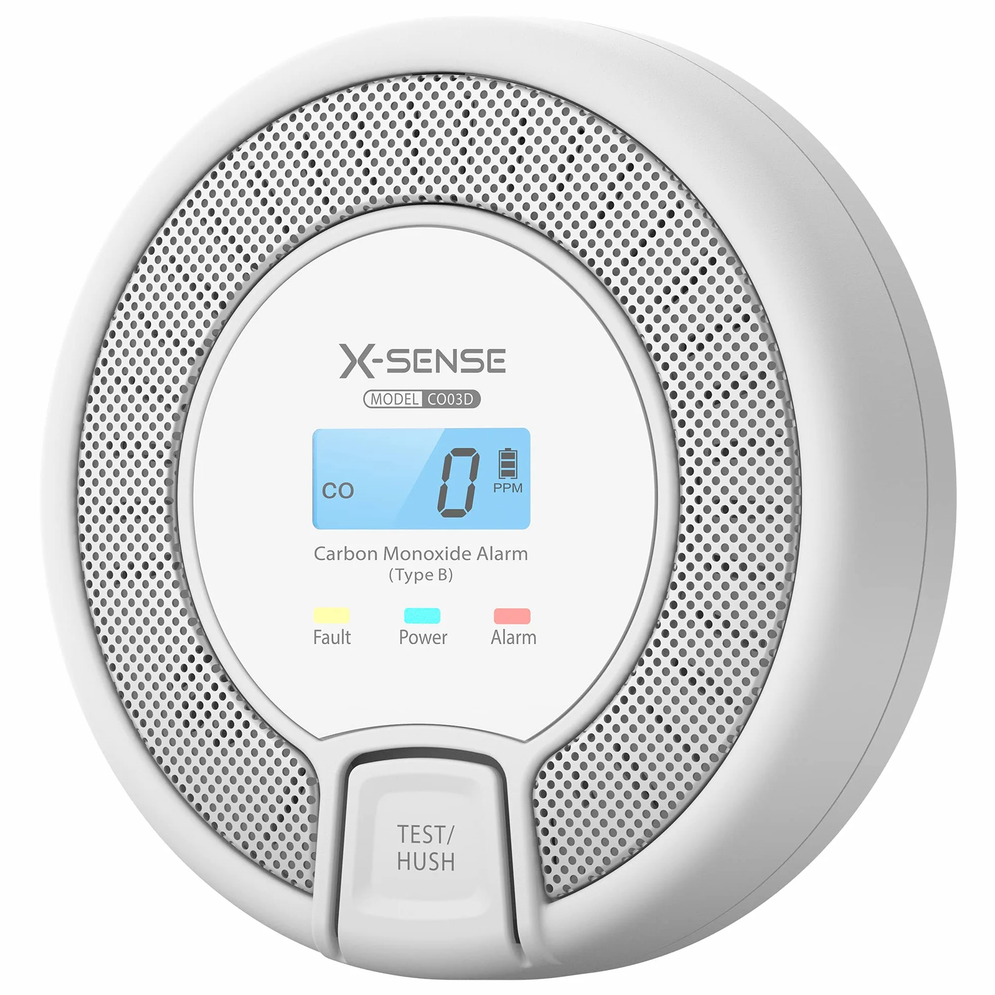 X-Sense Detector de Monóxido de Carbono con Alarma y Pantalla Digital, Alarma de CO con Batería Reemplazable, Cumple con el Estándar EN50291, CO03D