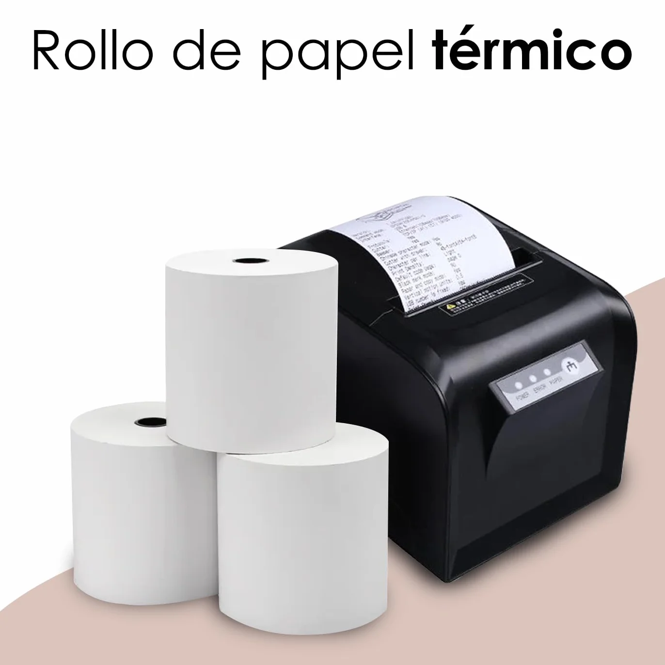 MERCURY TEXTIL - Rollo de Papel Térmico de 80x80x12mm Sin Bisphenol A, para Impresora Térmica, Rollos de Papel de Ticket, Caja Registradora, Recibos,Básculas (6 Rollos)