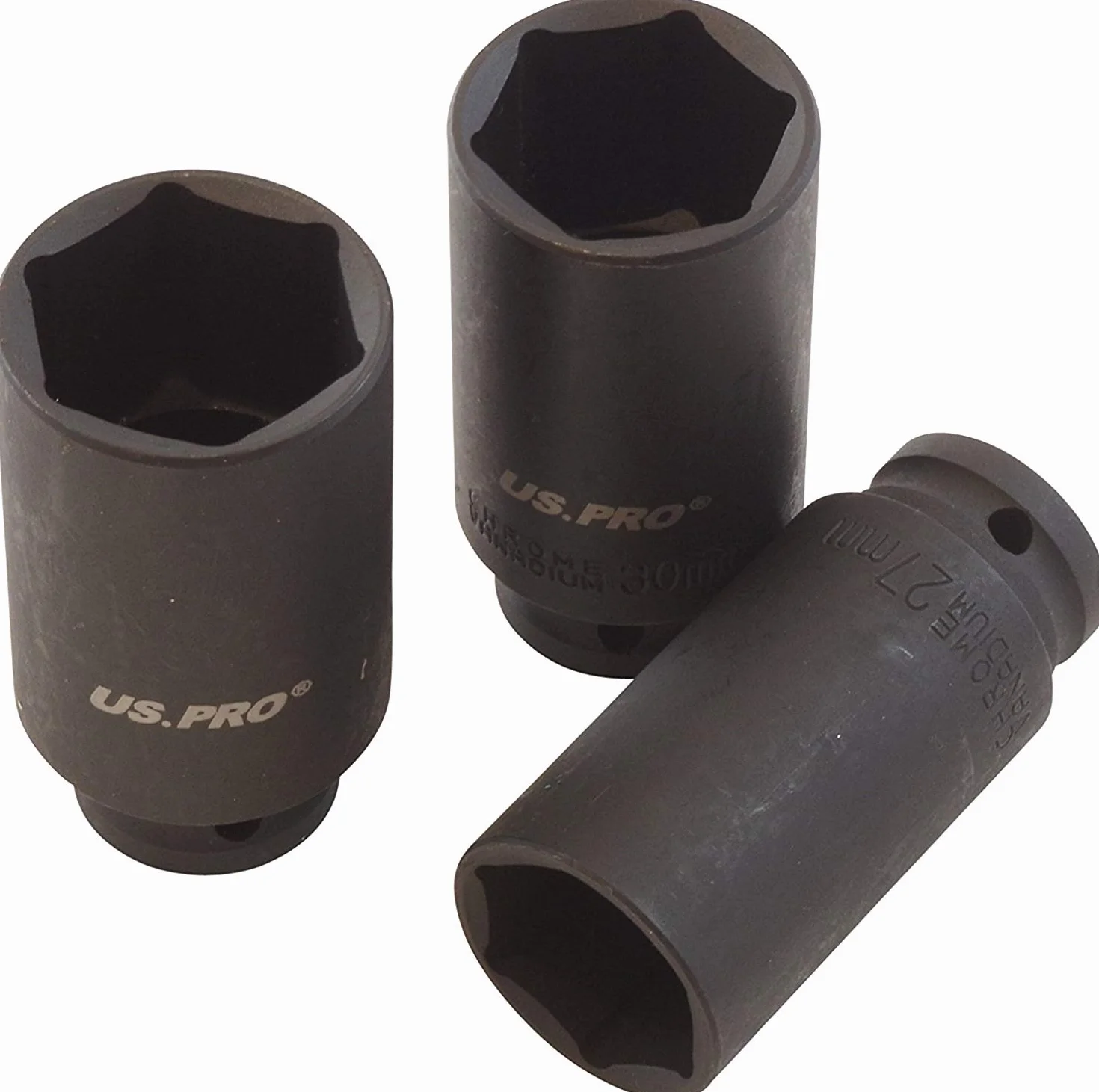Set de vasos para llaves de impacto, 1/2 pulgadas, 10 - 32 mm, 16 piezas