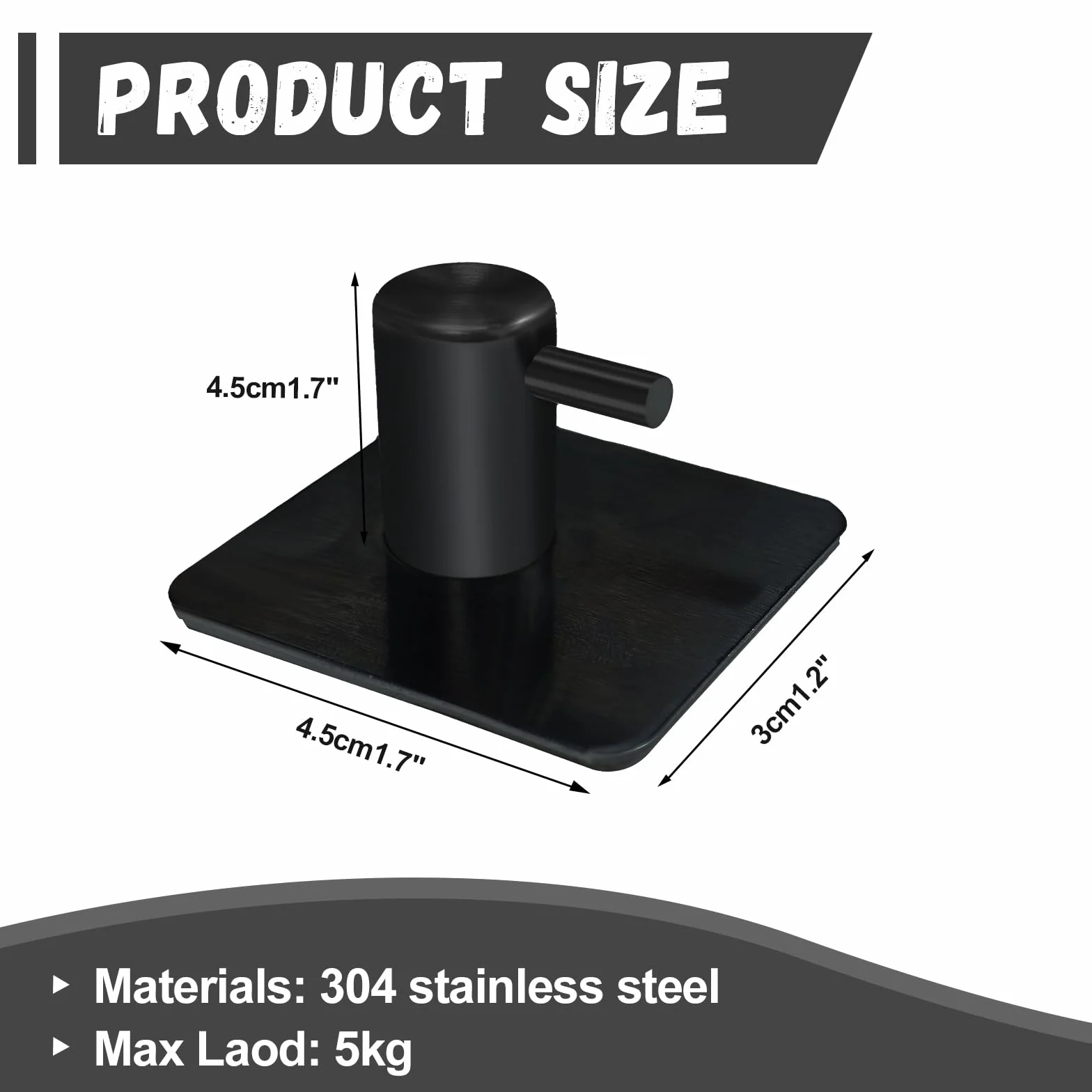 Ganchos Adhesivos para Pared Acero Inoxidable, 4 Piezas Negro, Colgadores Adhesivos, Autoadhesivo Colgador Toallas, Accesorios para Baño Extrafuertes y Sin Taladro, Multi-Uso para Llaves y Ropa