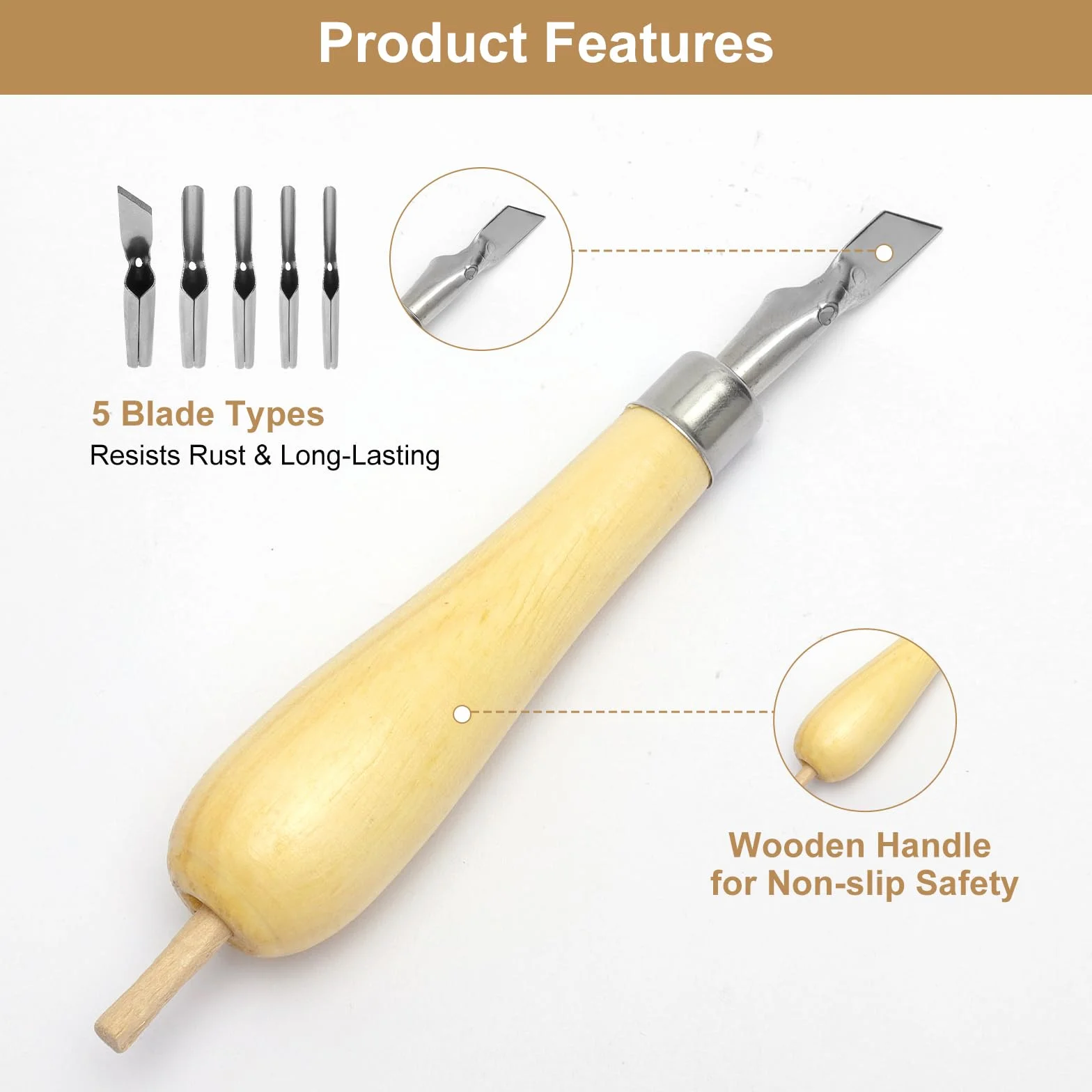 VOSSOT Linoleum Set 14 Cutter Herramientas para Tallar Madera Plancha de Linóleo para Grabado