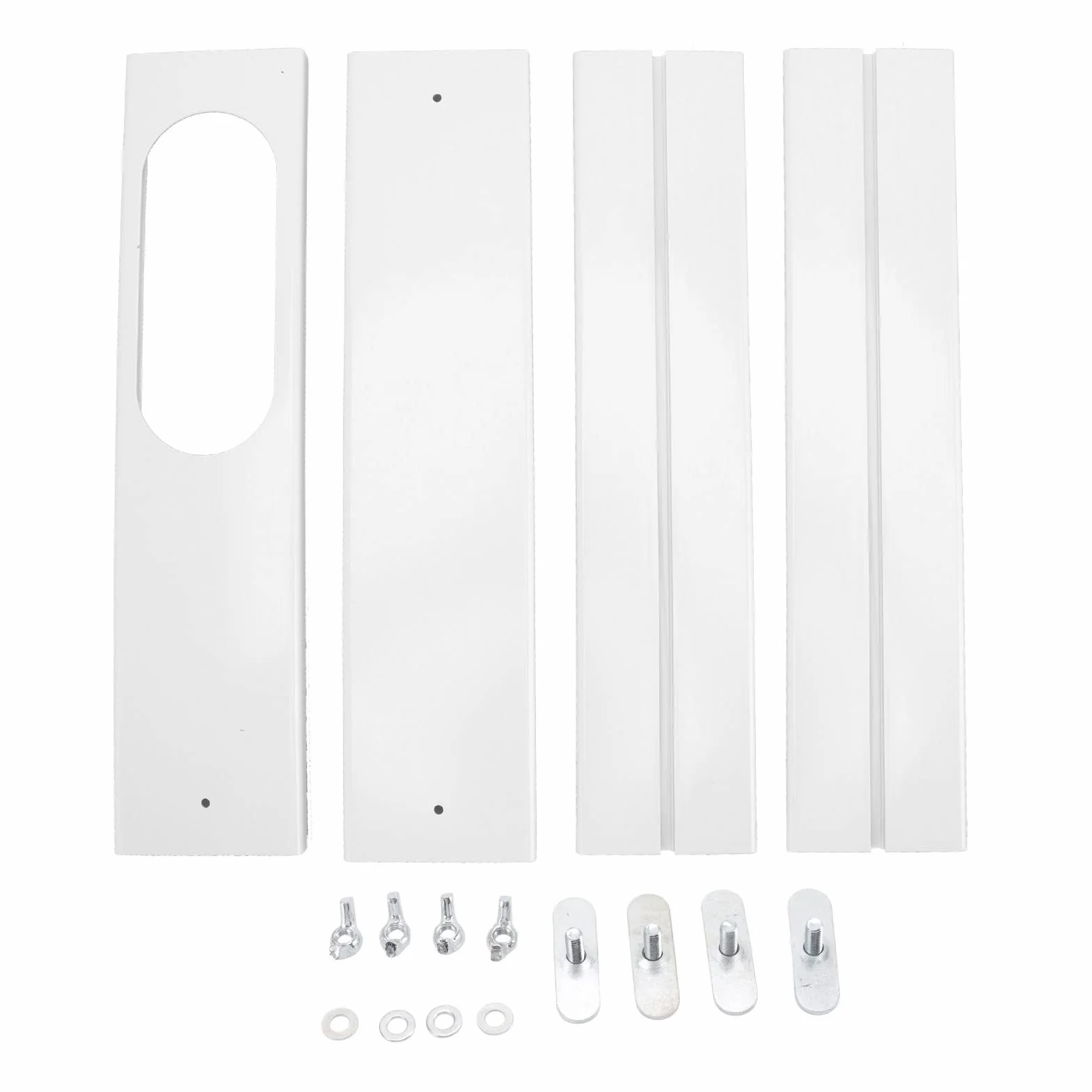Kit De Ventana De Aire Acondicionado Portátil De 4 Piezas, Kit De Ventilación De CA Deslizante De PVC Para Manguera De Escape, Paneles De Sellado De Ventana Ajustables De 16.9 A 55 Pulgadas