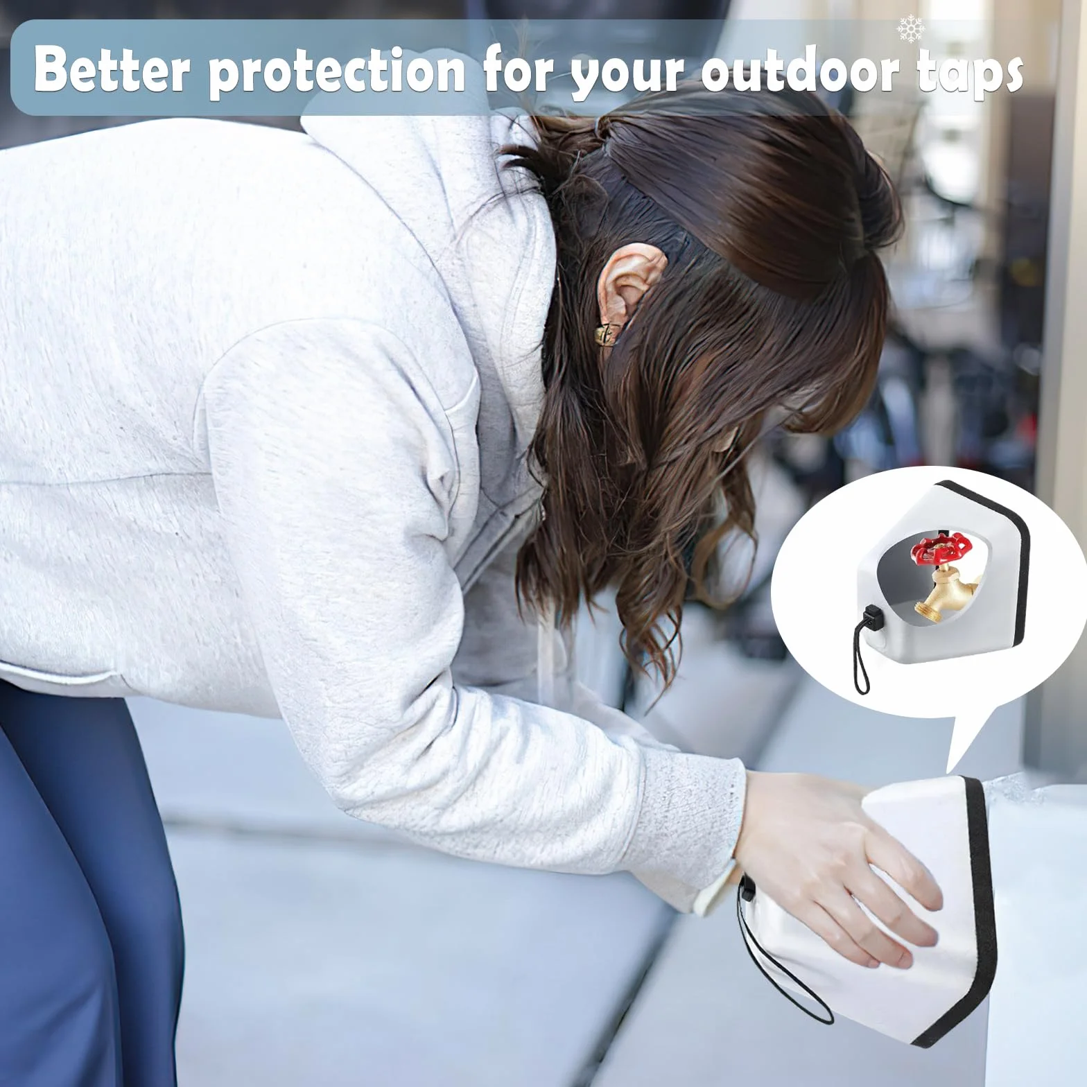 Protector Grifo Exterior Antihielo para Lluvia y Nieve