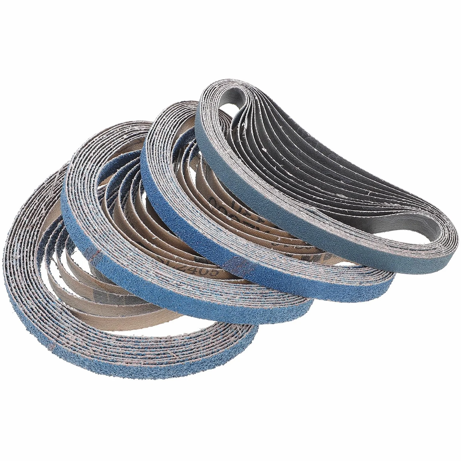 GALPADA 40 Piezas de Bandas Lijadoras de Papel de Lija para Lijadora de Madera y Metal, Material de Tela y Piedra Arenisca, Uso Versátil y Alta Eficiencia en Hogar E Industria