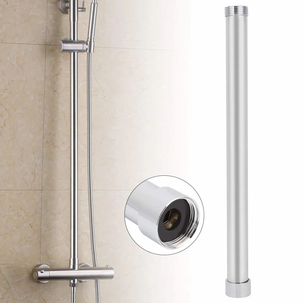 Tubo de ducha, tubo de extensión de ducha de rosca interna de 3/4 de pulgada y resistente al desgaste para soporte de ducha de baño