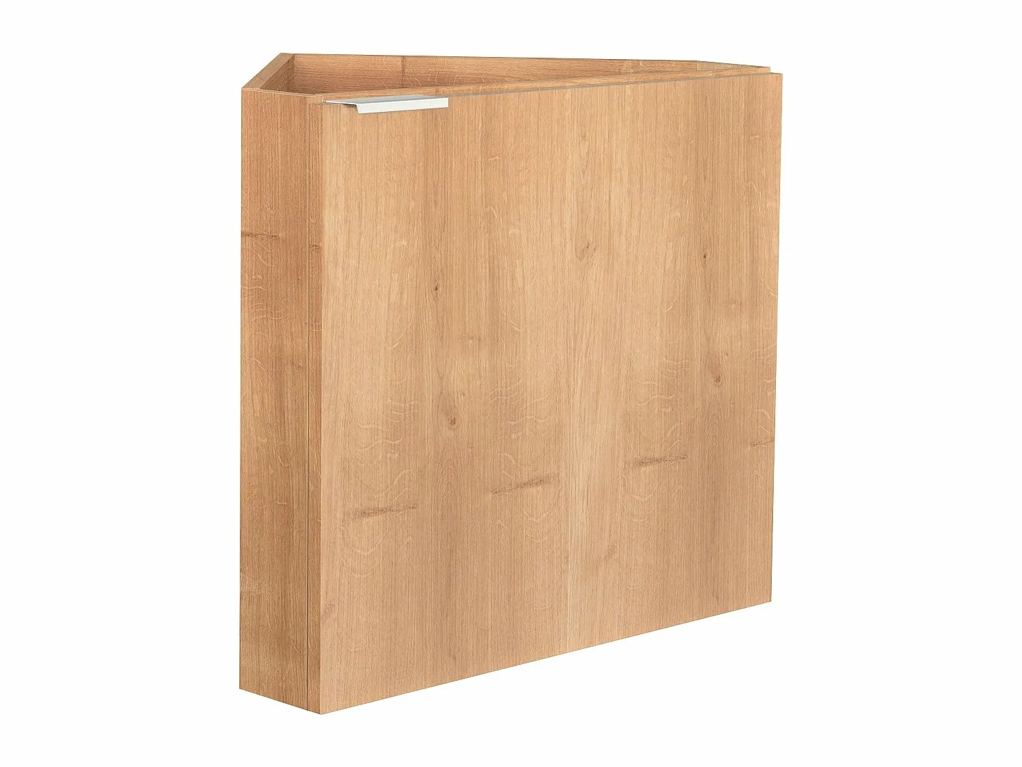 Vente-unique - Mueble Flotante esquinero con Lavabo en Color Natural Claro - 56 cm - MANODO