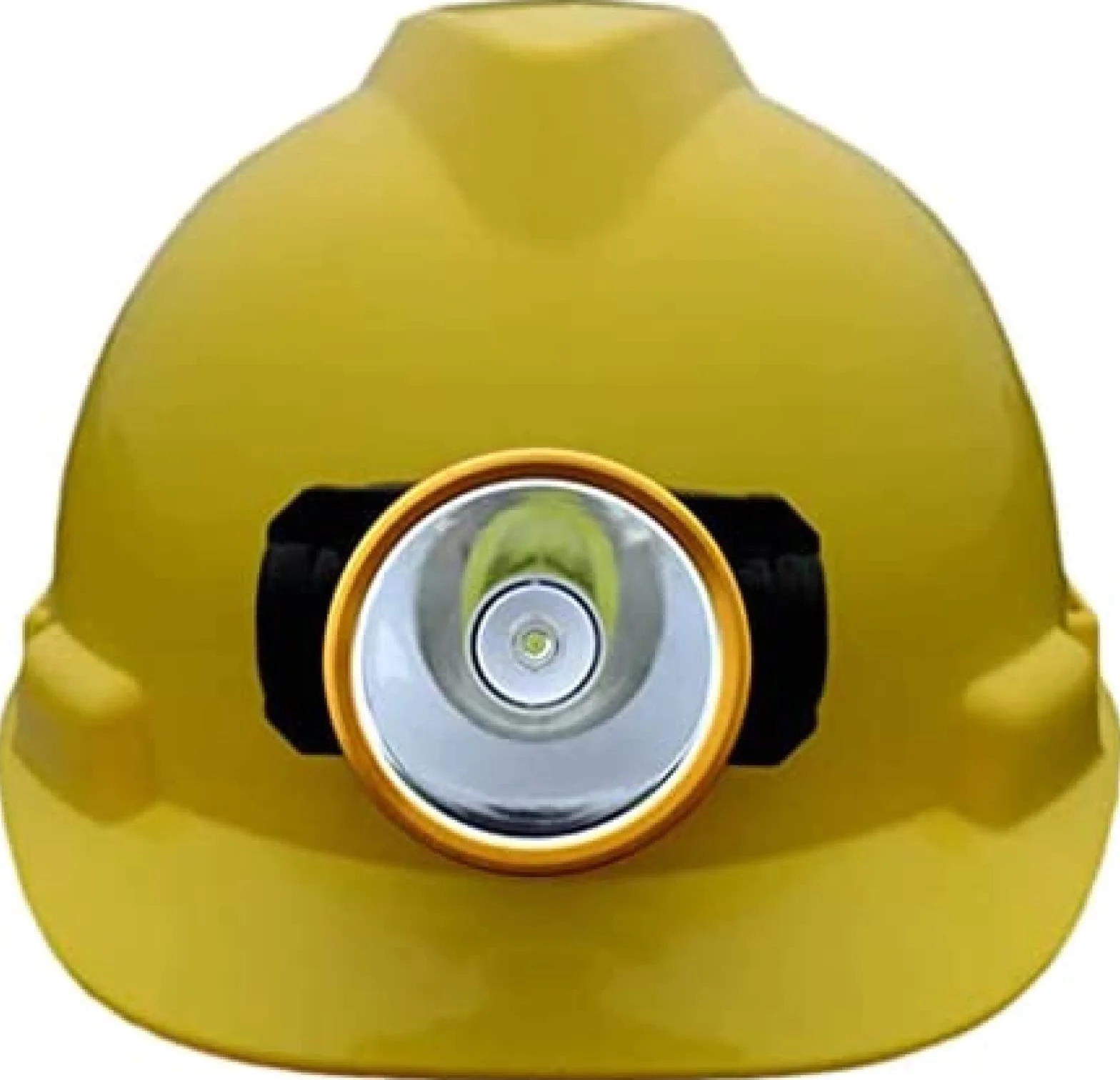 Iluminación Nocturna Casco Casco De Construcción Faro LED Diseño En Forma De V Engrosado Fácil De Instalar Material De PP Casco De Obra Duradero Faro De Minero,Amarillo,Luz De Banda Elástica