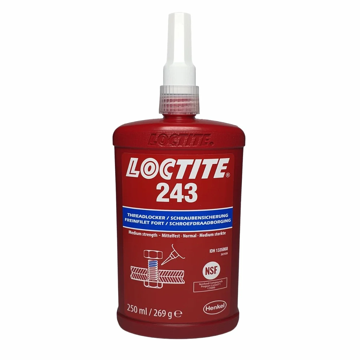 LOCTITE 243 BO 250ML EPIG FIJADOR RESISTENCIA MEDIA PIEZAS ACEITADAS