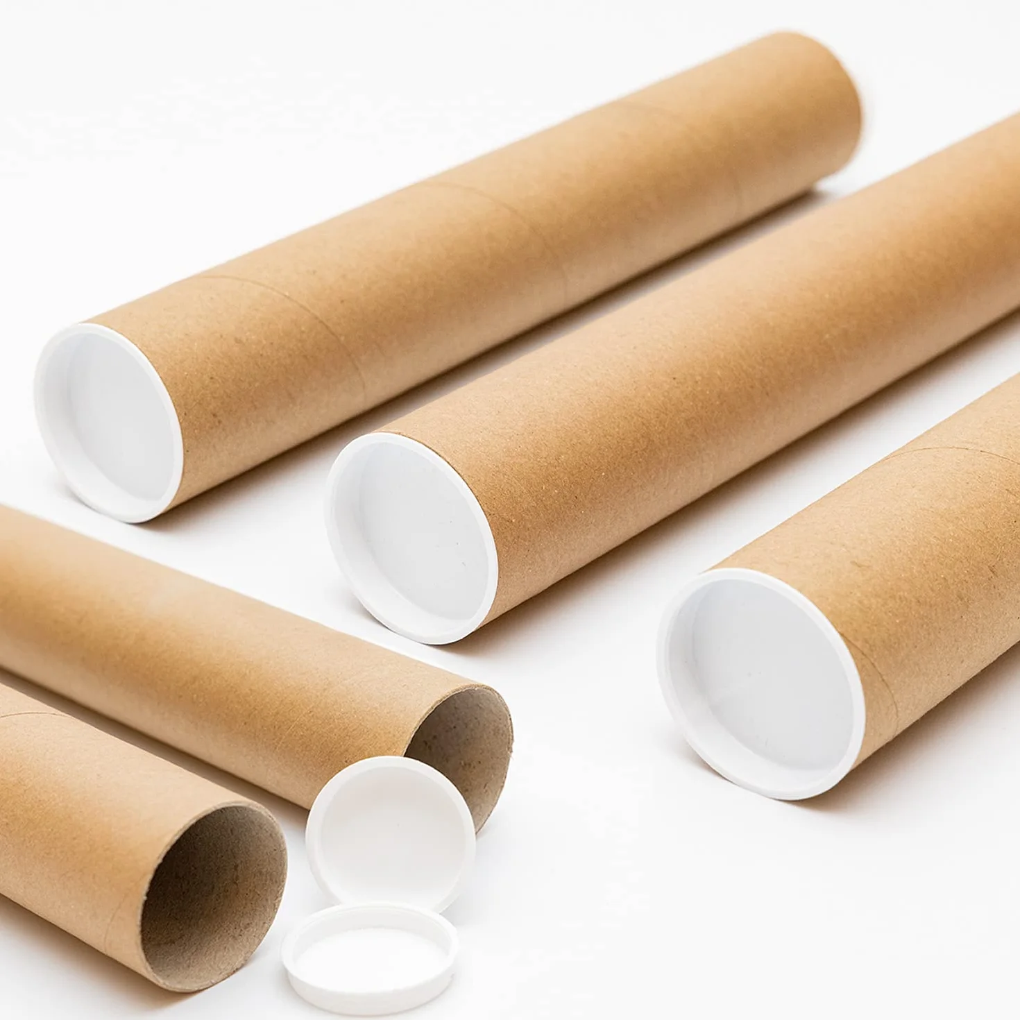 Tubos postales A3 de 330 mm x 45 mm para envío de pósteres (100 unidades)