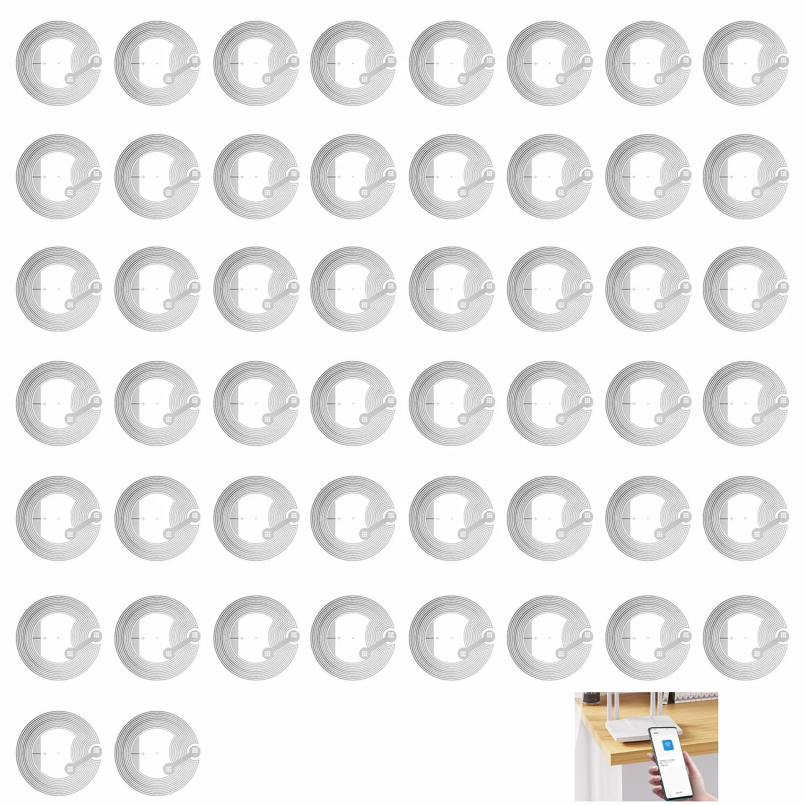 Pegatinas NFC Ntag213 regrabables 144 bytes para iPhone iOS Android