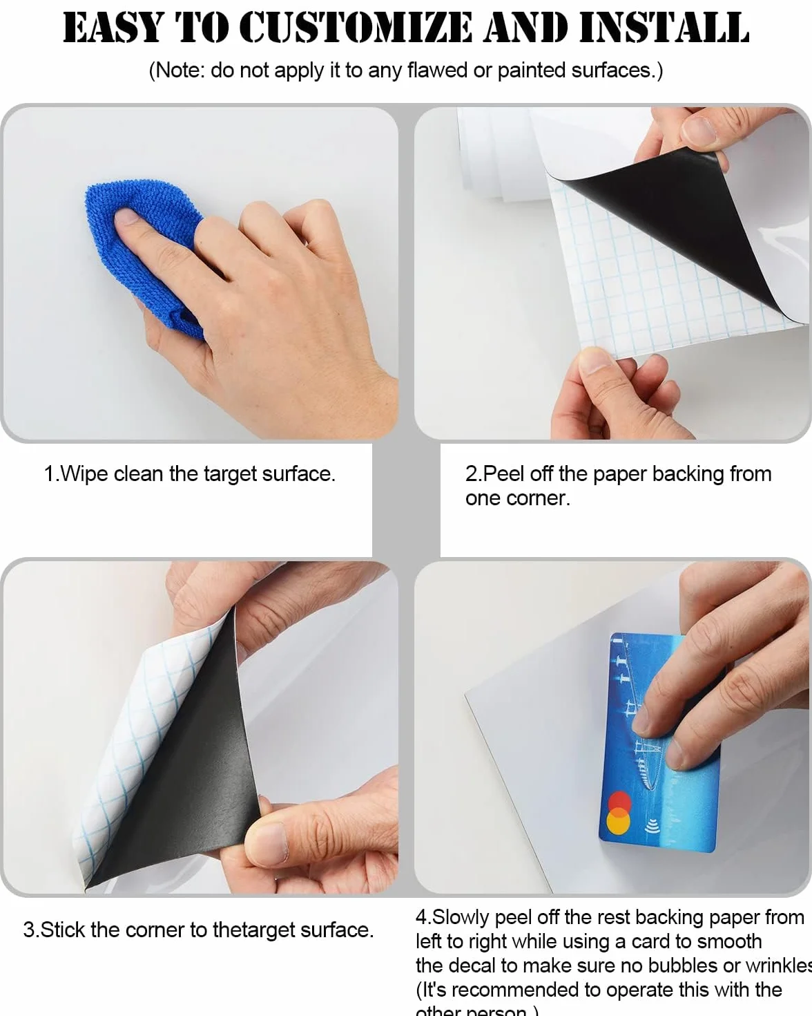 Papel de pizarra magnética 40 x 80 cm autoadhesivo para pared oficina hogar