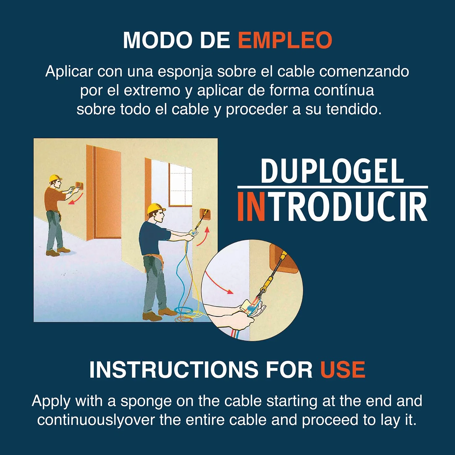 Anguila | Duplogel Introducir | Gel Lubricante | Base de Agua | 500cc | Instalación de Cables