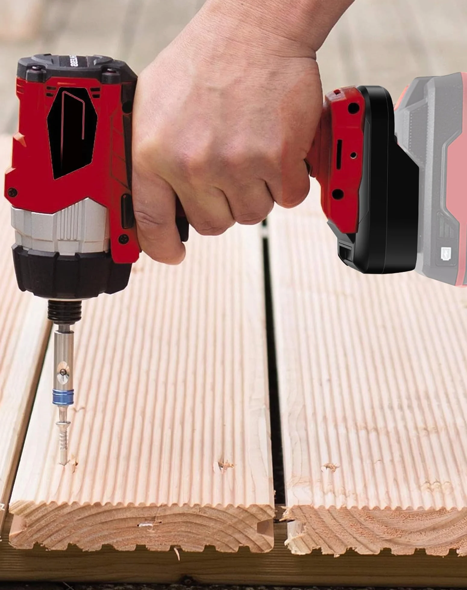 Adaptador de batería Parkside a Einhell, para adaptador de batería Parkside a Einhell, se adapta a baterías de litio Park.side de 20 V, uso para herramientas eléctricas inalámbricas Ein.hell de 18