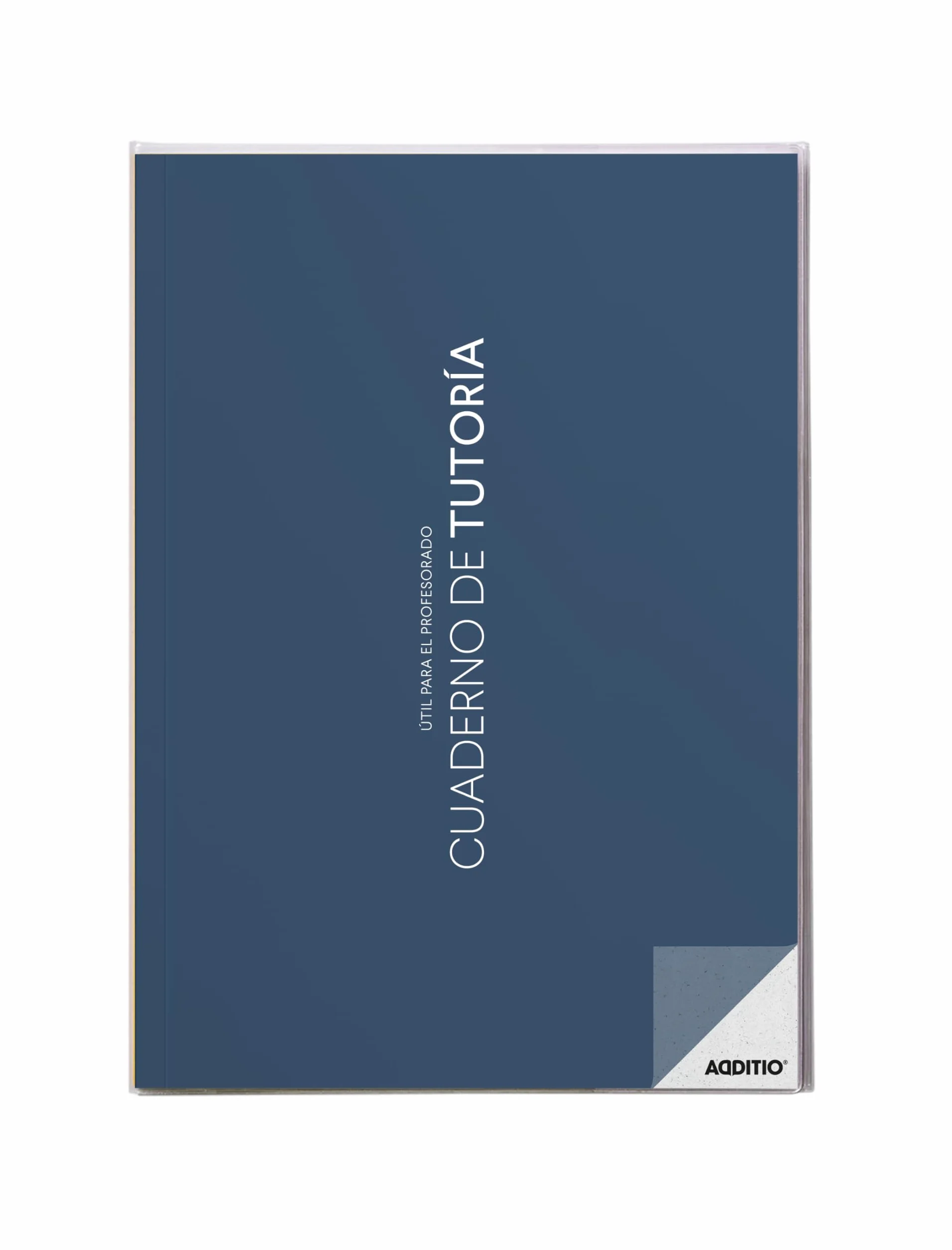 ADDITIO - Cuaderno de Tutoría para el profesorado | Seguimiento del alumnado | Registro de asistencia por meses | Tamaño A4 | Español | Azul