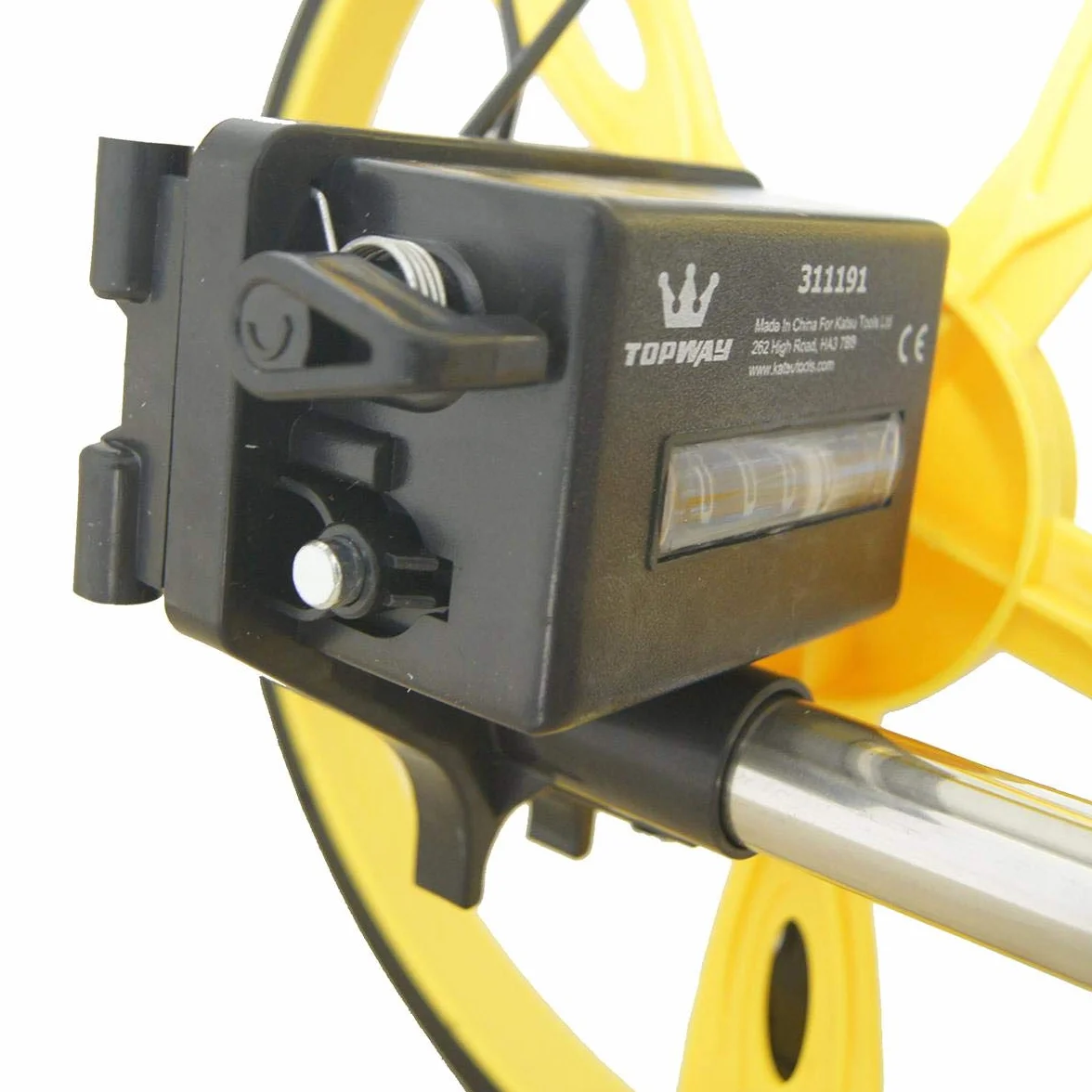 TOPWAY Rueda de Medición de Distancia con Mango Plegable 9999,9m, Odómetro de Rueda para Medición de Distancia, Medidor de Distancia con Bolsa de Transporte 311191