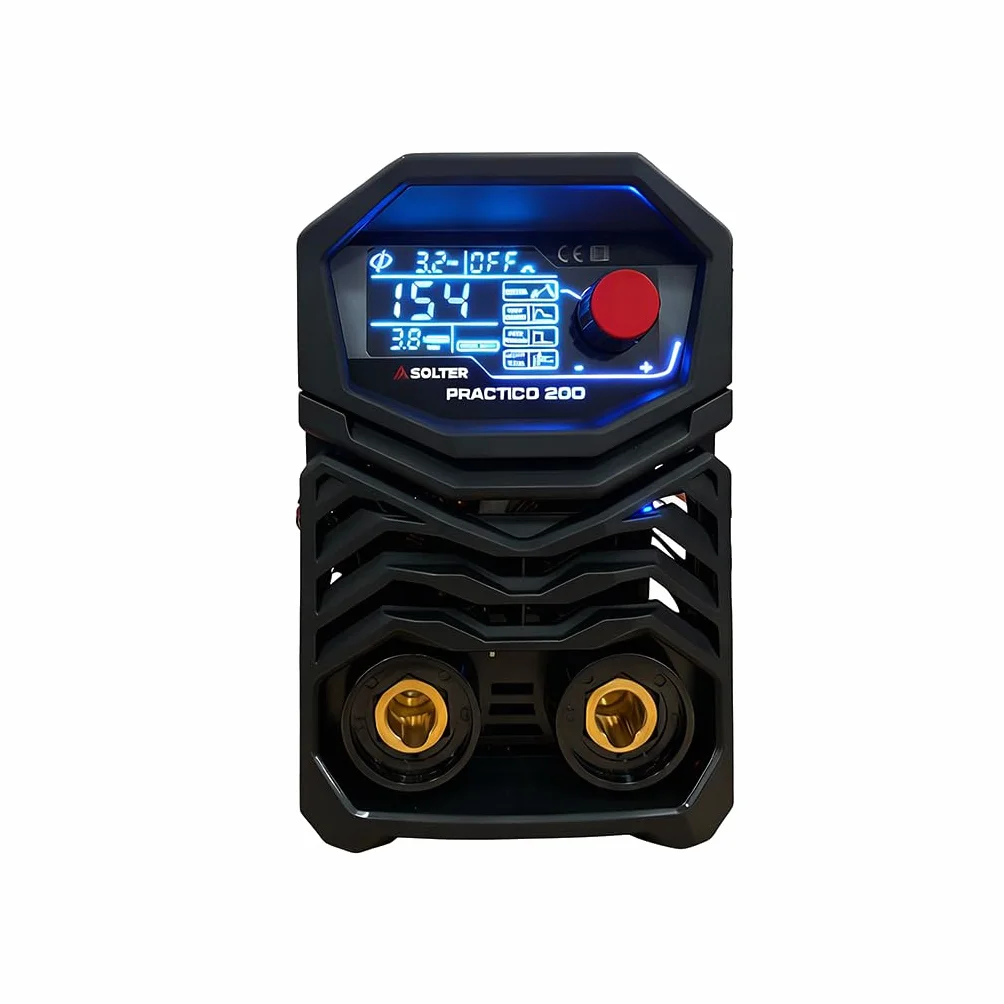 Solter PRACTICO 200 LD – Inverter de Soldadura Profesional MMA/LIFT TIG 200A | Función Pulsada | 230V | Electrodos Ø2,5-4mm | Compacto, Seguro y Potente | Ciclo 30% a 200A