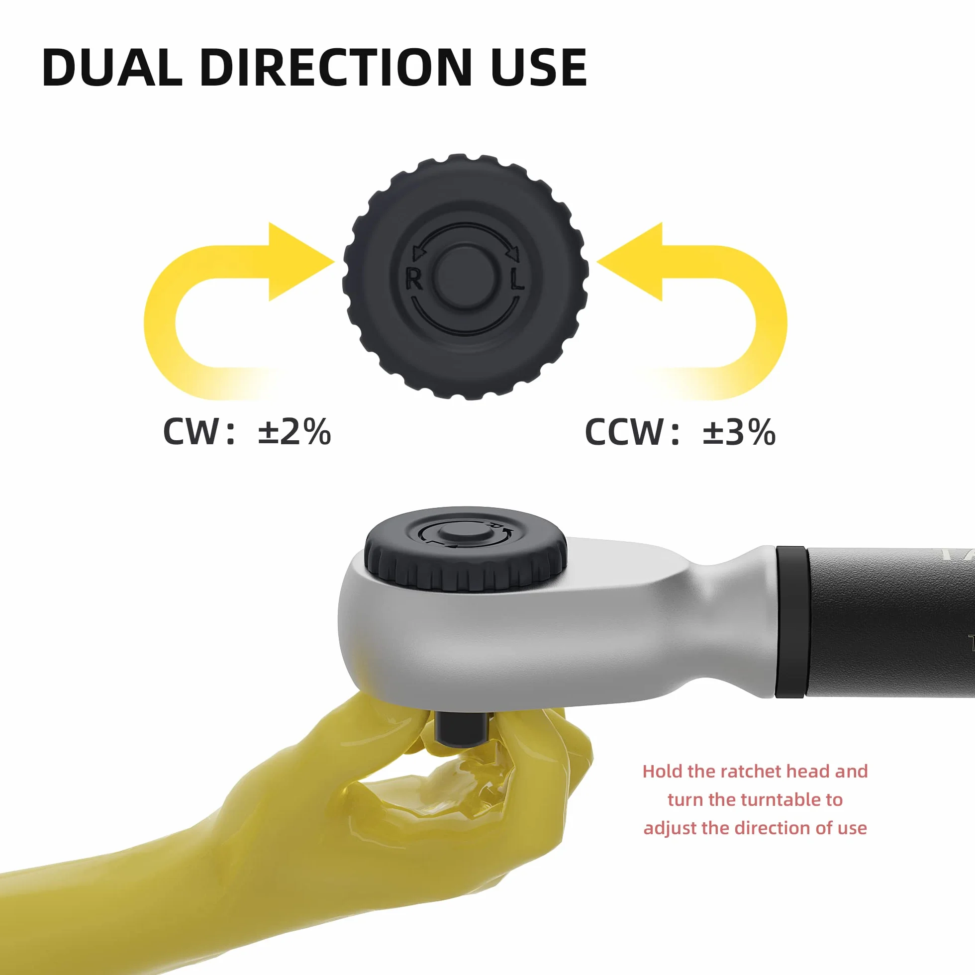 Llave Dinamométrica Digital 1/2", ±2% Alta Precisión, 17-340 Nm Llave Dinamométrica con Zumbador y Pantalla LED para Moto, Coche y Camión