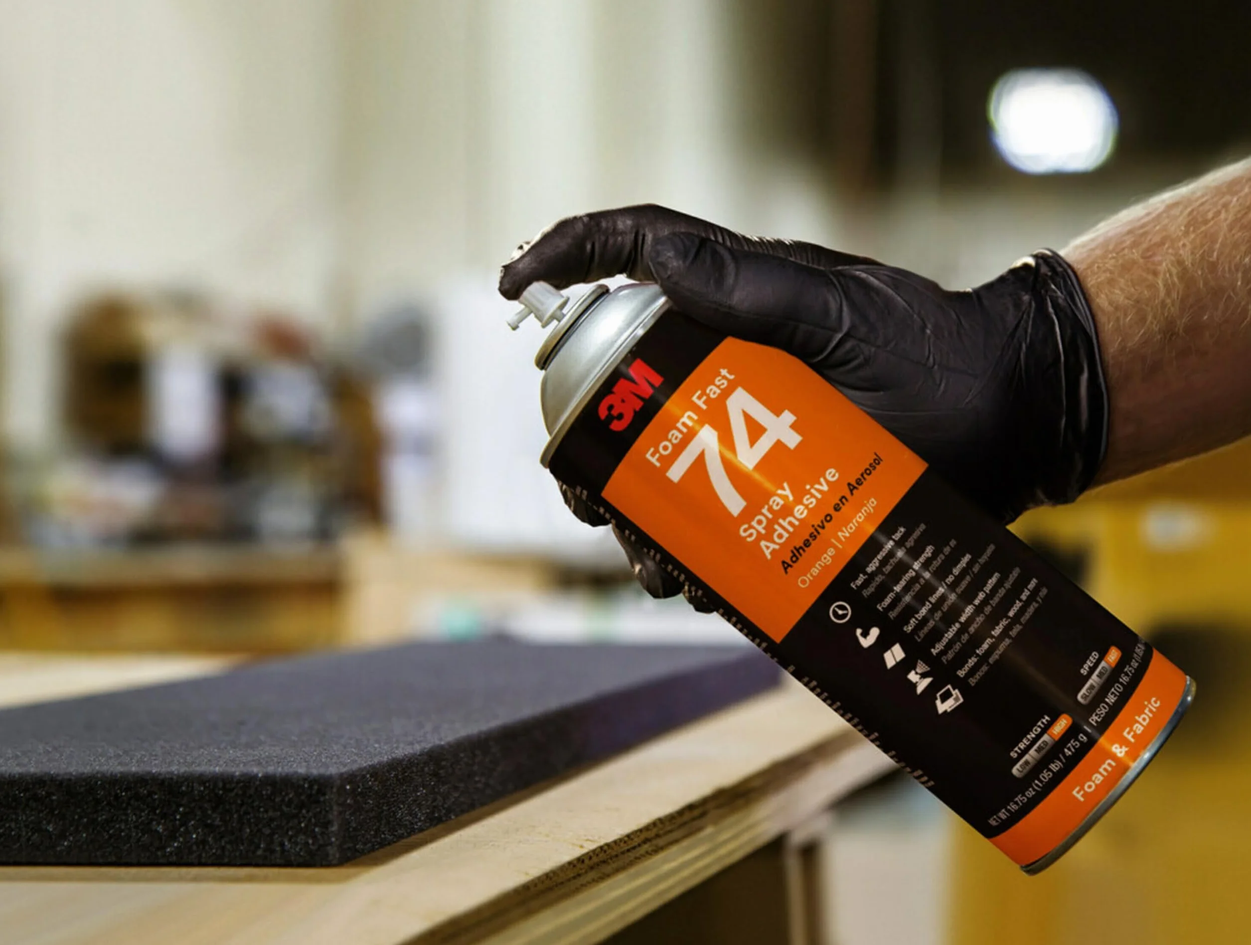 3M Spray Adhesivo 74 Rápido para Espuma, 500 ml, 1 unidad