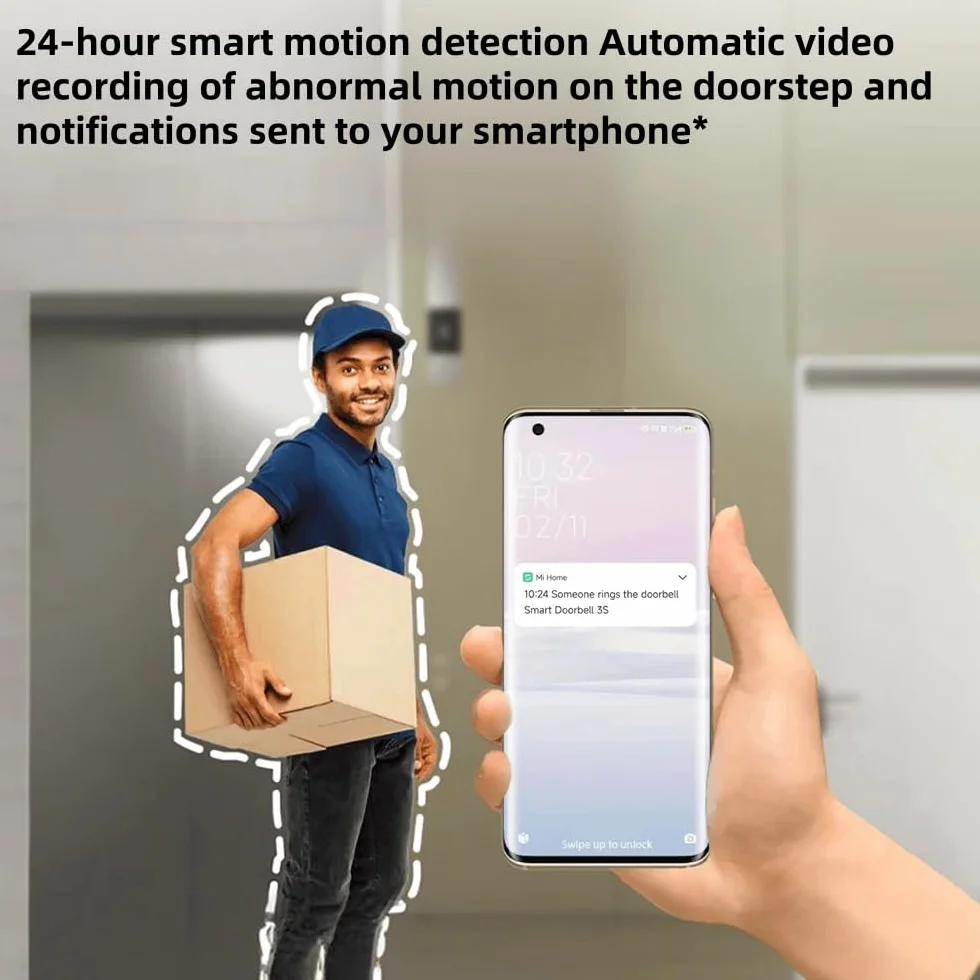 XIAOMI Smart Doorbell 3S Timbre Inteligente con Cámara 2K Negro