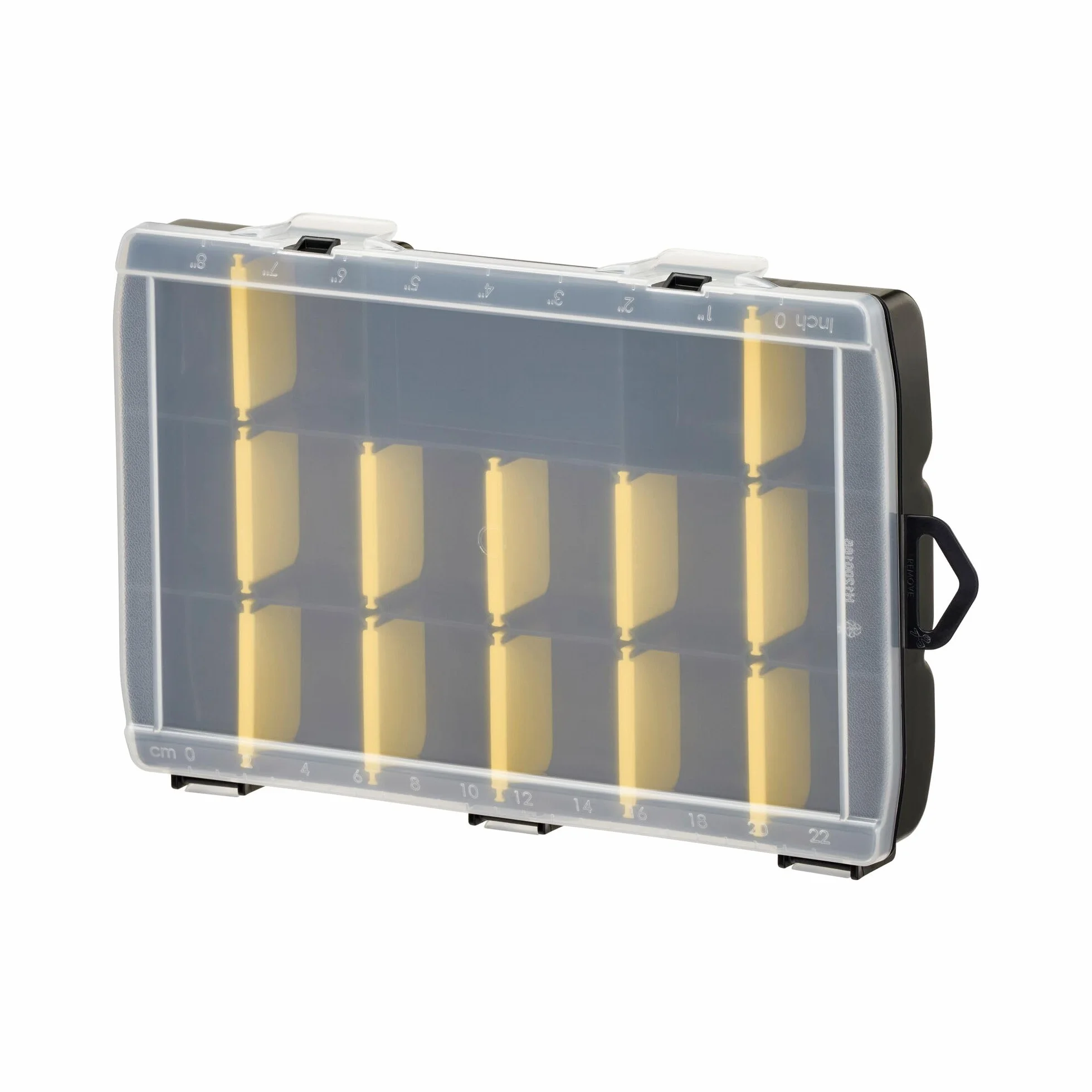 STANLEY Organizador básico con 17 compartimentos, divisores extraíbles, personalizable, regla marcada en la tapa, polipropileno de alto impacto, dimensiones 27,2x18,9x4,6 cm, STST81680-1