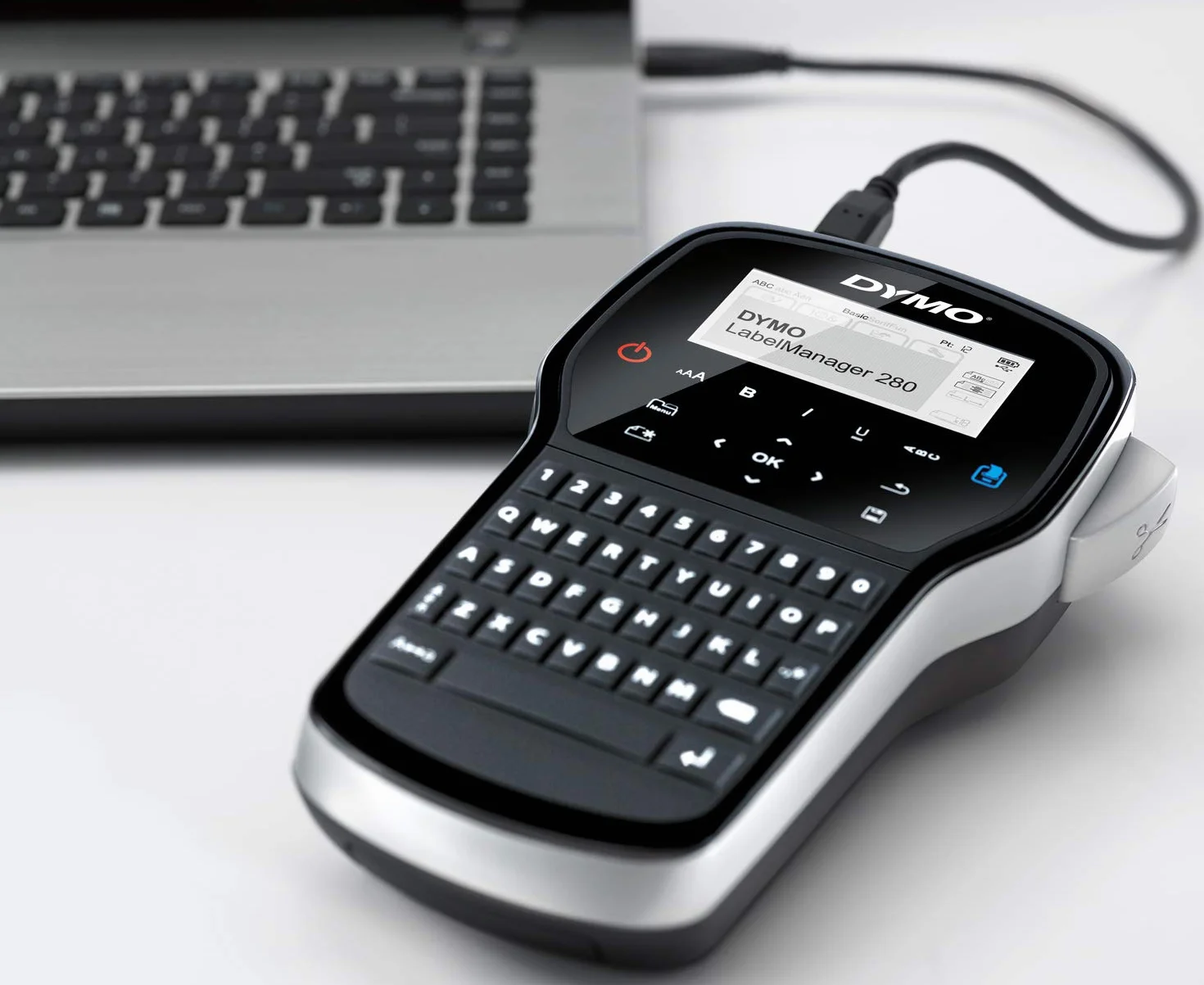DYMO LabelManager 280 Kit de etiquetadora portátil recargable con teclado QWERTY y 2 rollos D1