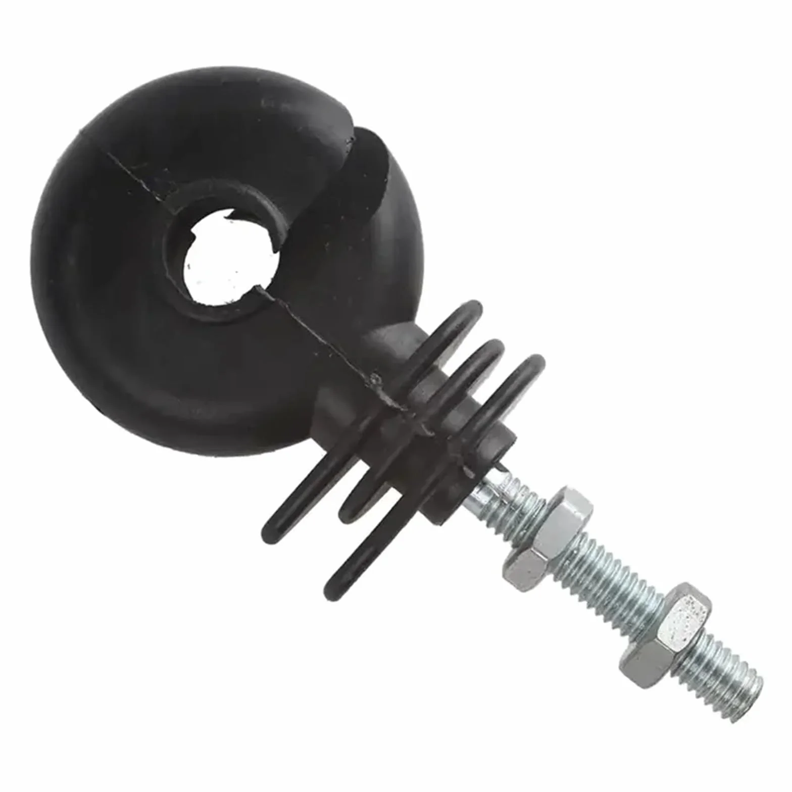 Aisladores de Valla Eléctrica 50 aisladores de Postes de Madera galvanizados y atornillados con Rosca Negra for cercas eléctricas.