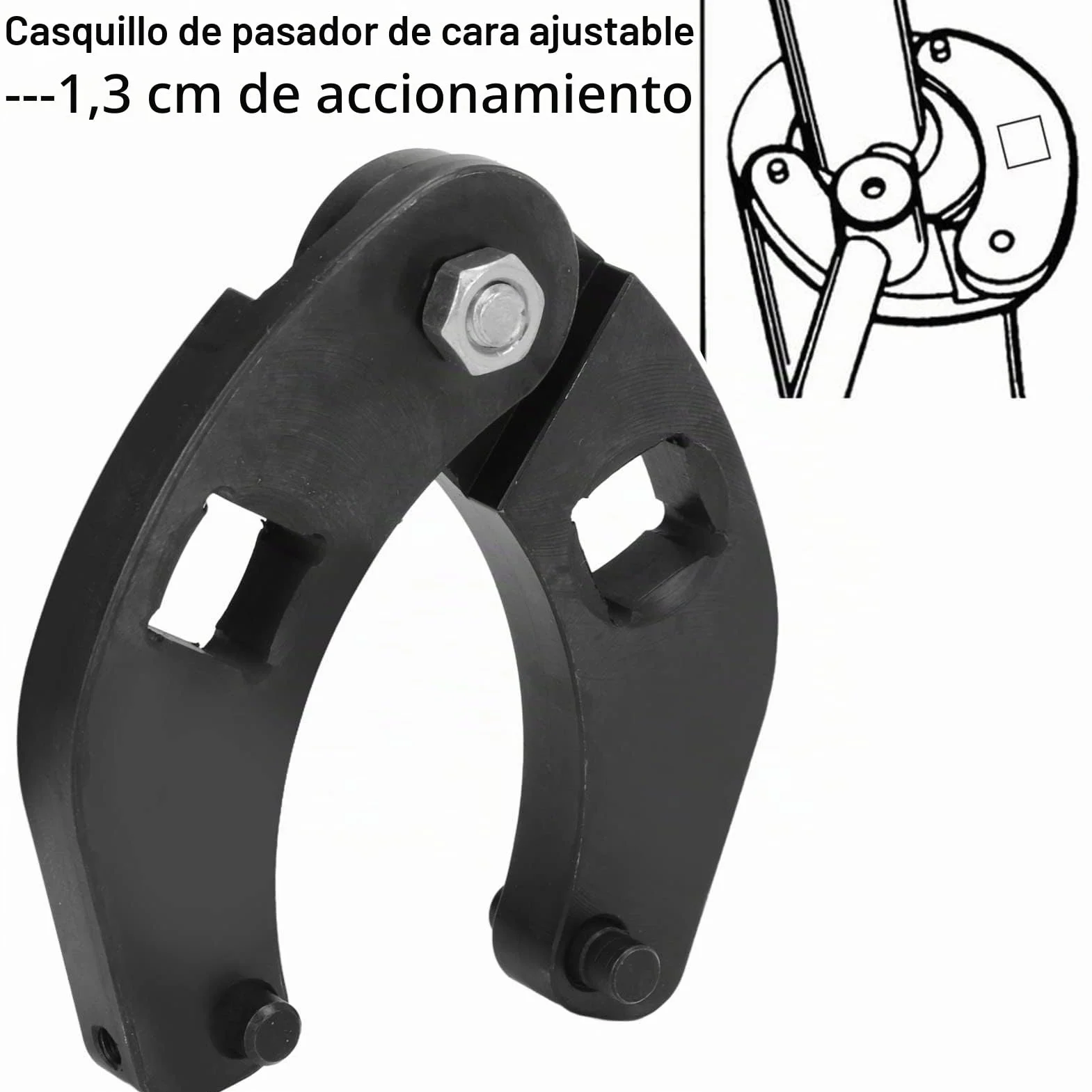 2 Uds Llave de Tuerca de Prensaestopas Ajustable OTC1266 7463 Llave de Prensaestopas de Cilindro Hidráulico de Acero Al Carbono para Cilindros Hidráulicos en Cargadores de Dirección Deslizante