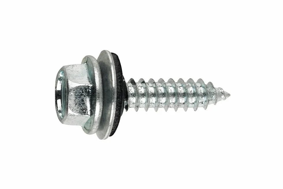 INDEX A PERFECT FIXING - AUE186380 [AUE + ARVUL] Tornillo rosca chapa y arandela de EPDM, Cabeza hexagonal, Punta tipo C, Tornillo de 6,3 x 80 mm (huella 10) y arandela de 18 mm, 250 unidades
