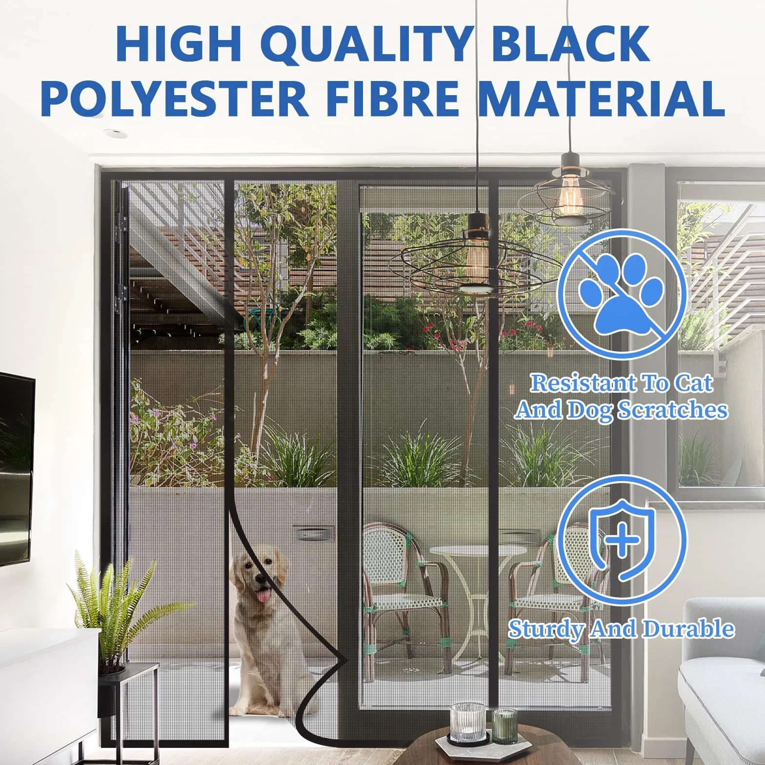 LALAGO Mosquitera Puerta Magnética 190x210cm Cierre Automático Doble Apertura Lateral