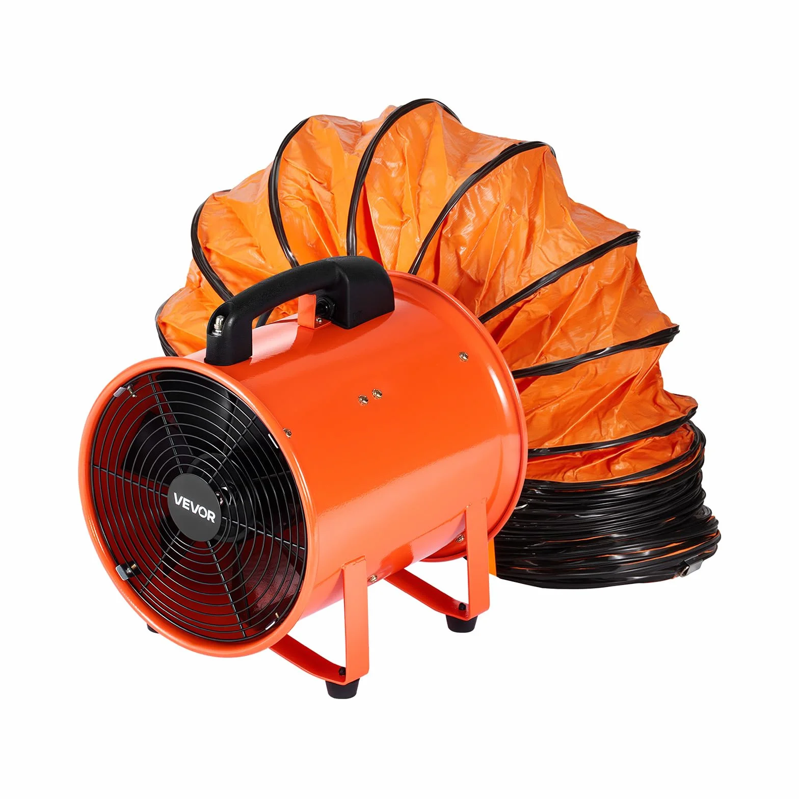 VEVOR Ventilador Extractor Industrial 365 W Extractor de Aire Conducto 304,8 mm Manguera de Extracción 10 m Volumen de Aire de 4373 m3/h Extractor de Aire 2 Engranajes para Extracción de Polvo y Humo