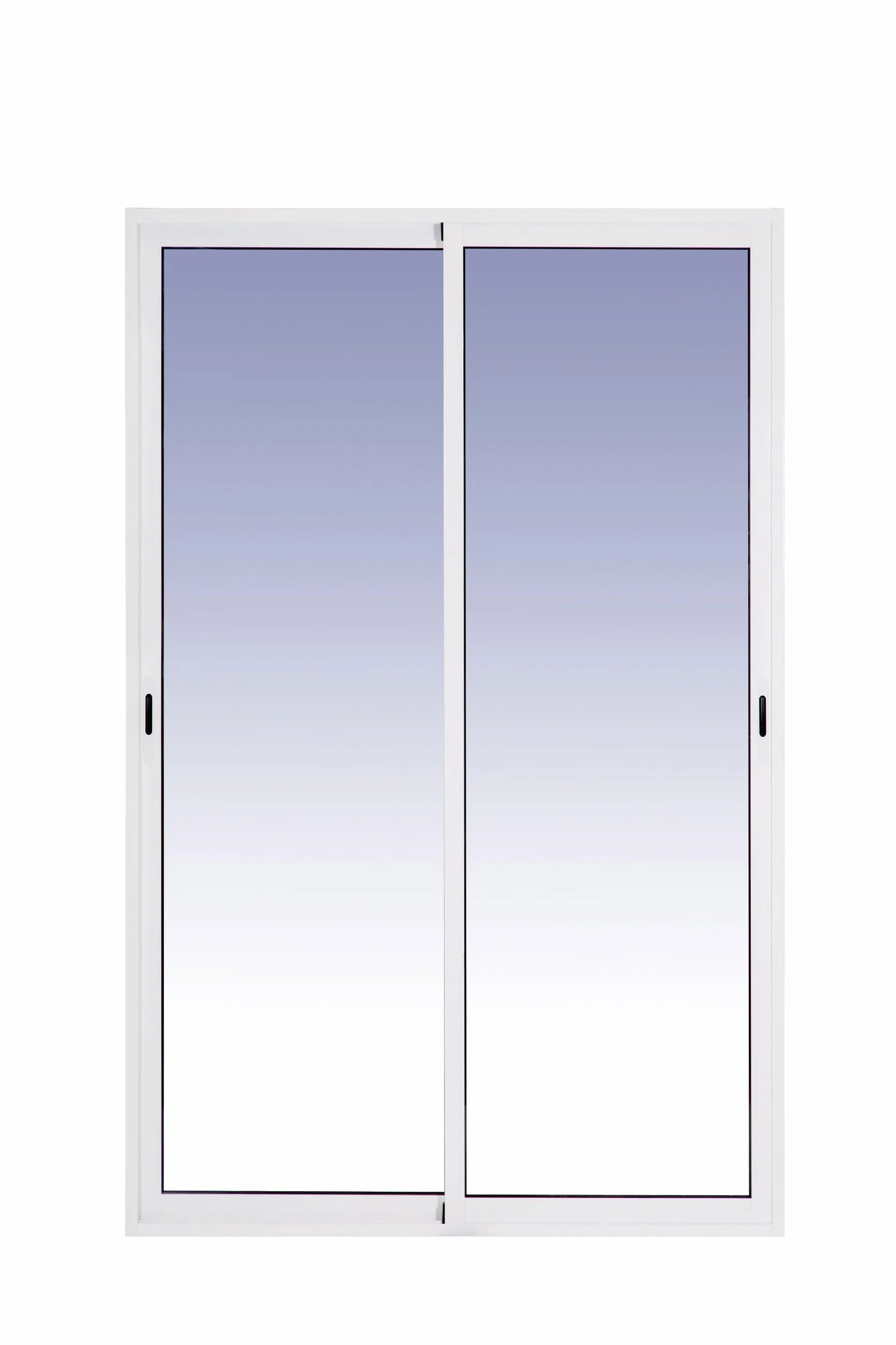 Ventanastock Puerta Balconera Aluminio 1200x2000 Corredera 2 hojas y marco preparado en kit