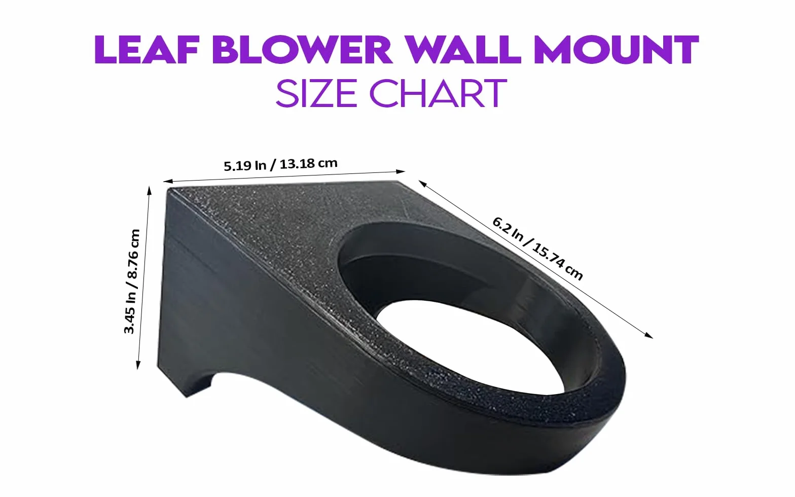 Soporte de pared para soplador de hojas