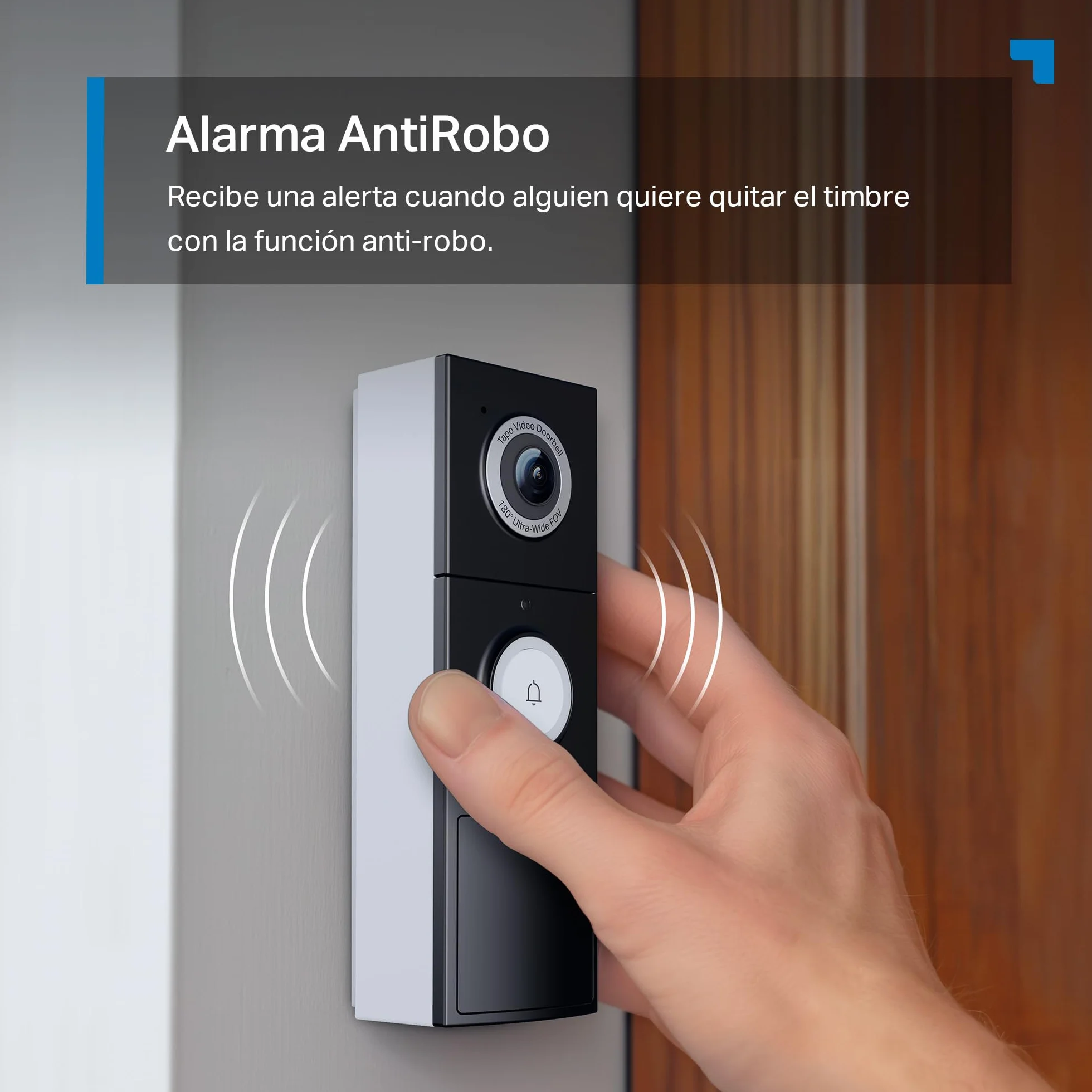 Tapo D235 Timbre Inteligente con Cámara 2K 5MP Visión Nocturna Color Audio Bidireccional IP66