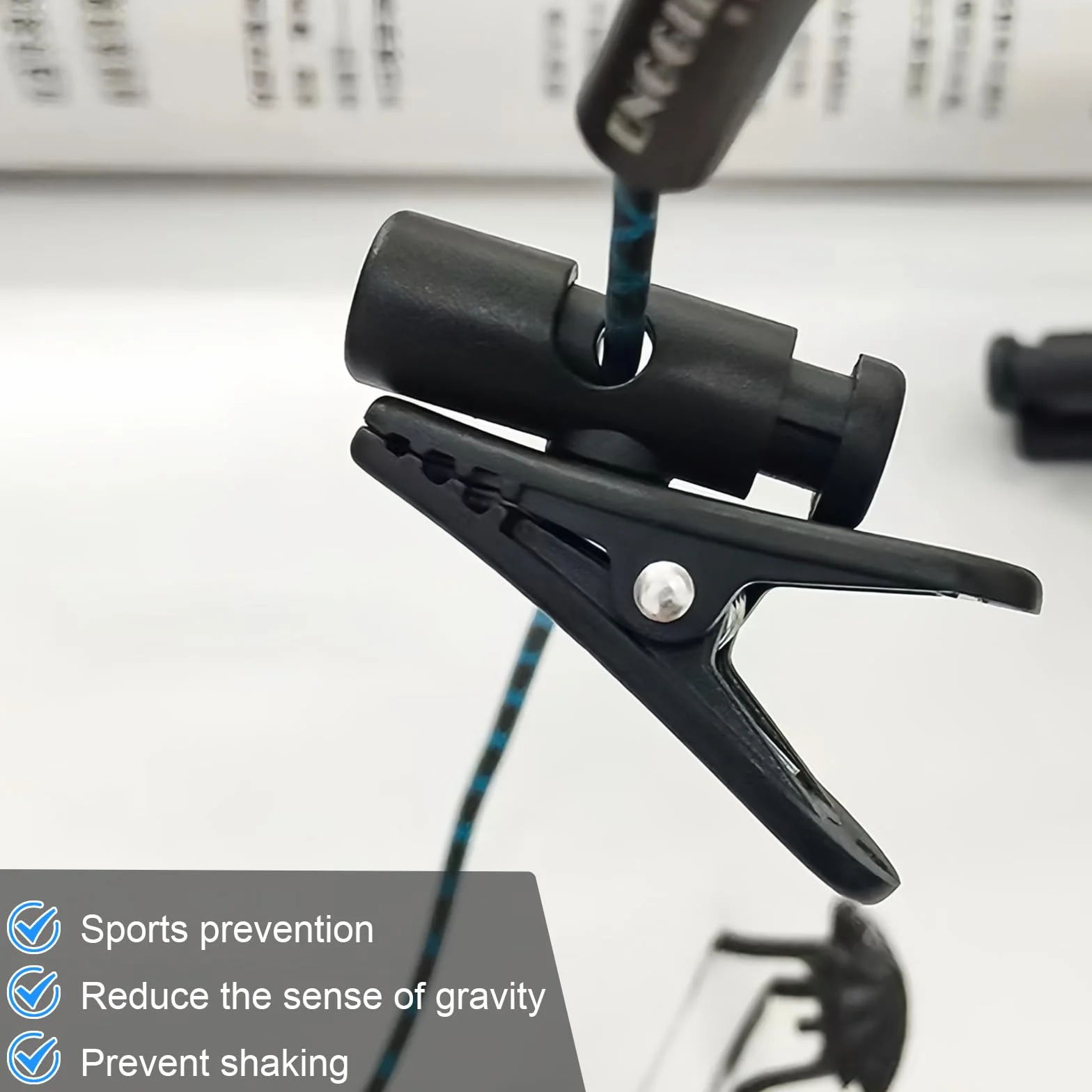 3 Piezas Clips para Cable de Auriculares, Abrazadera de Ropa, Pinza de Fijación de Giro de 360 Grados para Alambres de 2 a 4 mm