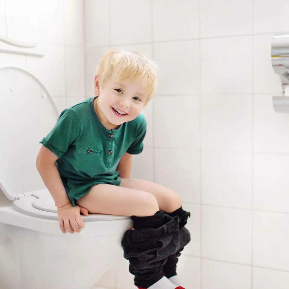 Himimi Asiento de Inodoro para Familia, Tapa WC Universal para Familia 2 en 1, Tapas de Water Cierre Suave Lento, adultos y niños en forma ovalada y rápida de instalar (447 x 371 x 55 mm)