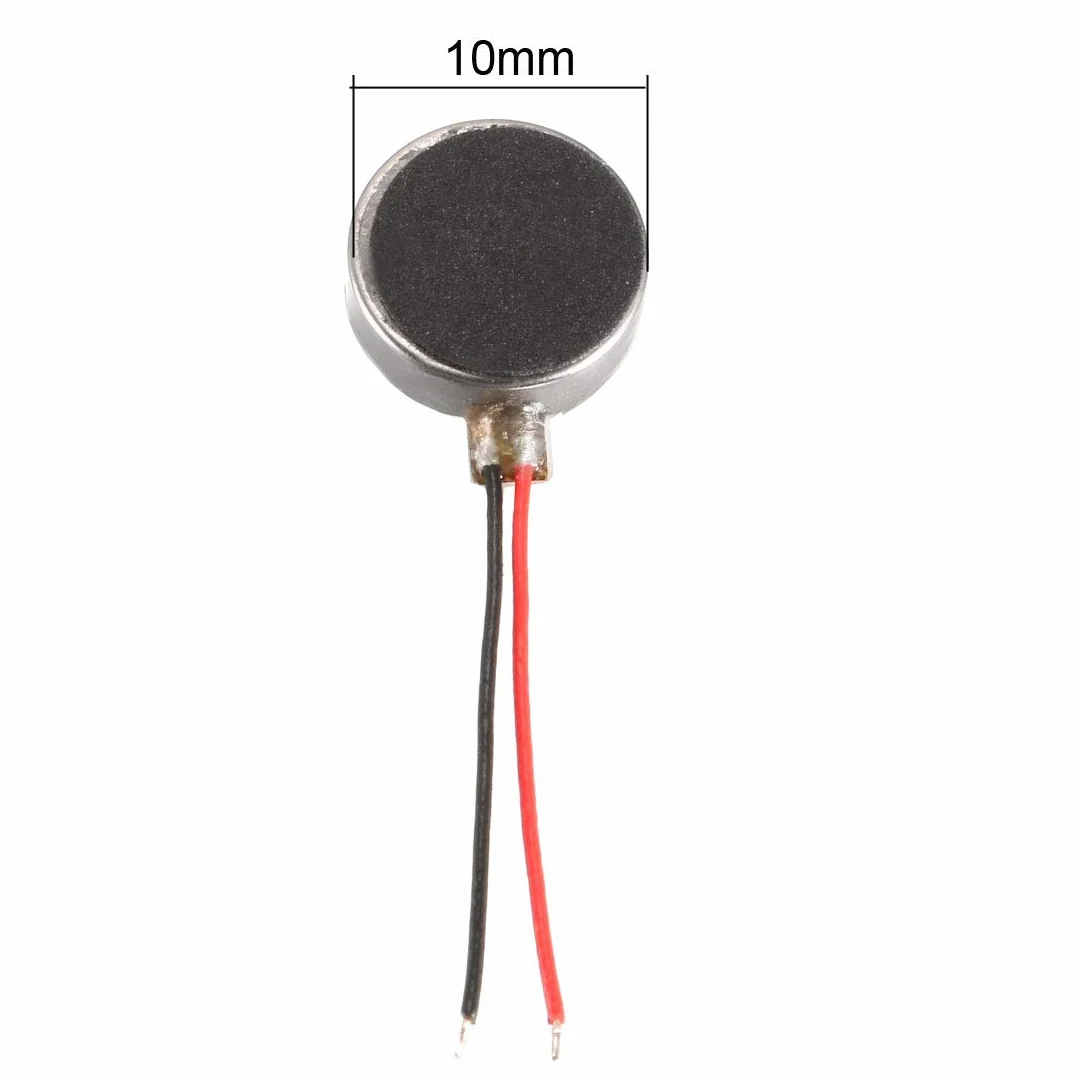 sourcing map Micro Motor de Vibración de Moneda Plana DC 1.5V 6000RPM 3mm 5 unidades